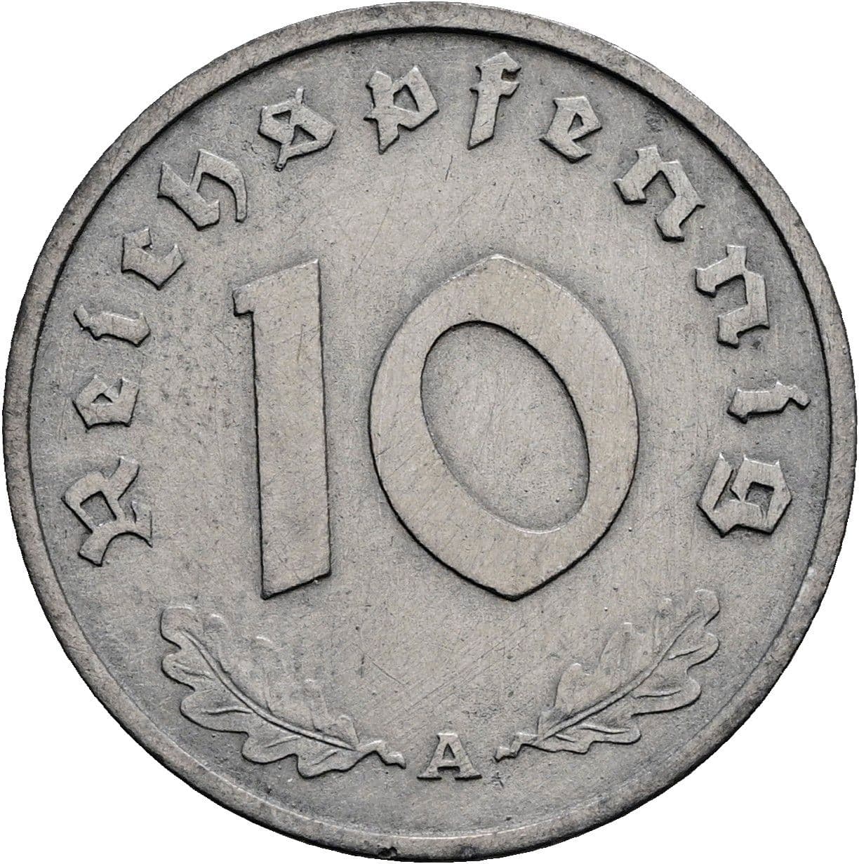 10 Reichspfennig 1943 A – Vorderseite