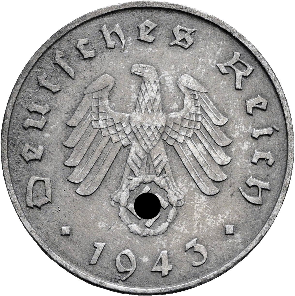10 Reichspfennig 1943 A – Rückseite