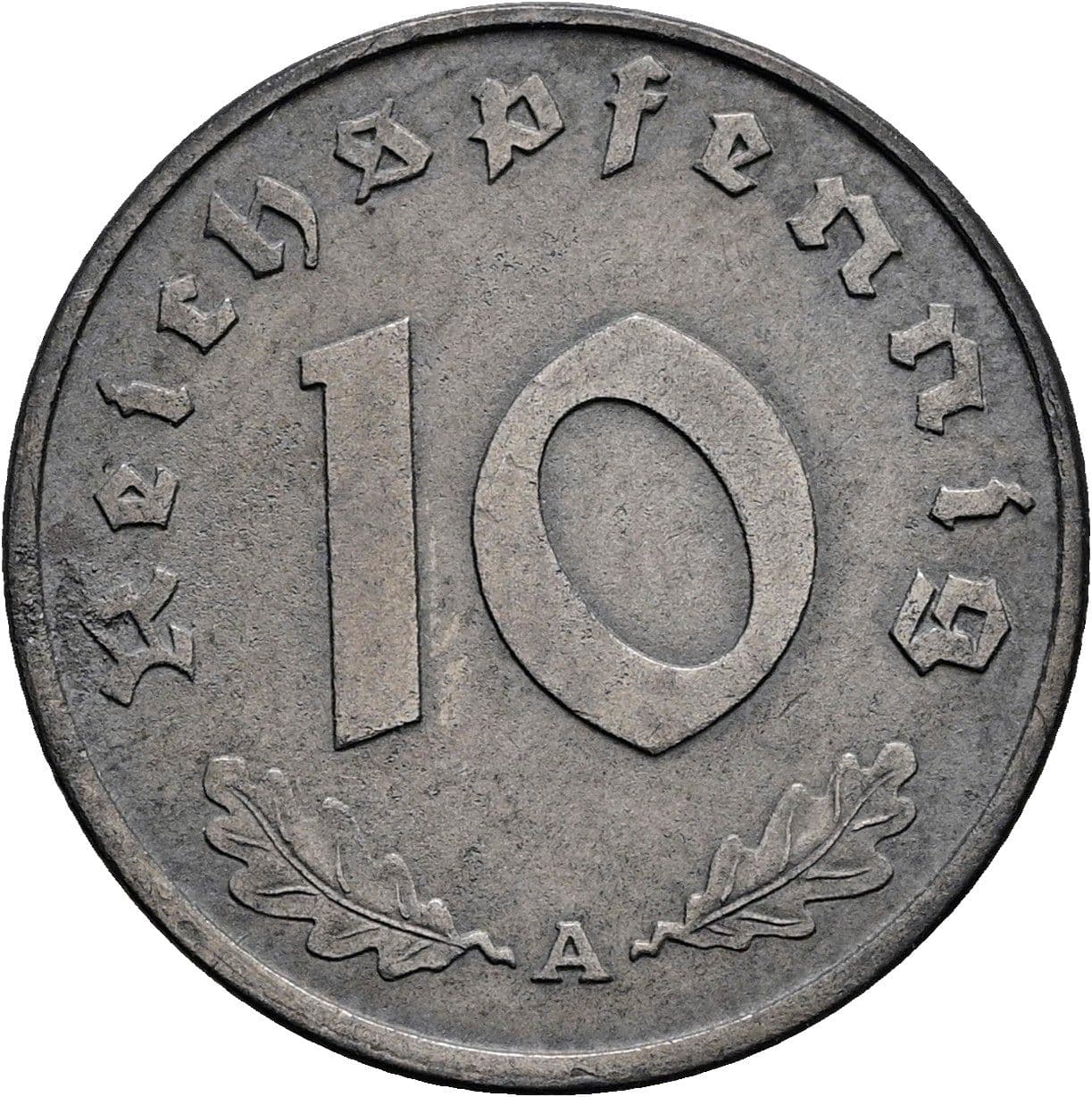 10 Reichspfennig 1944 A – Vorderseite