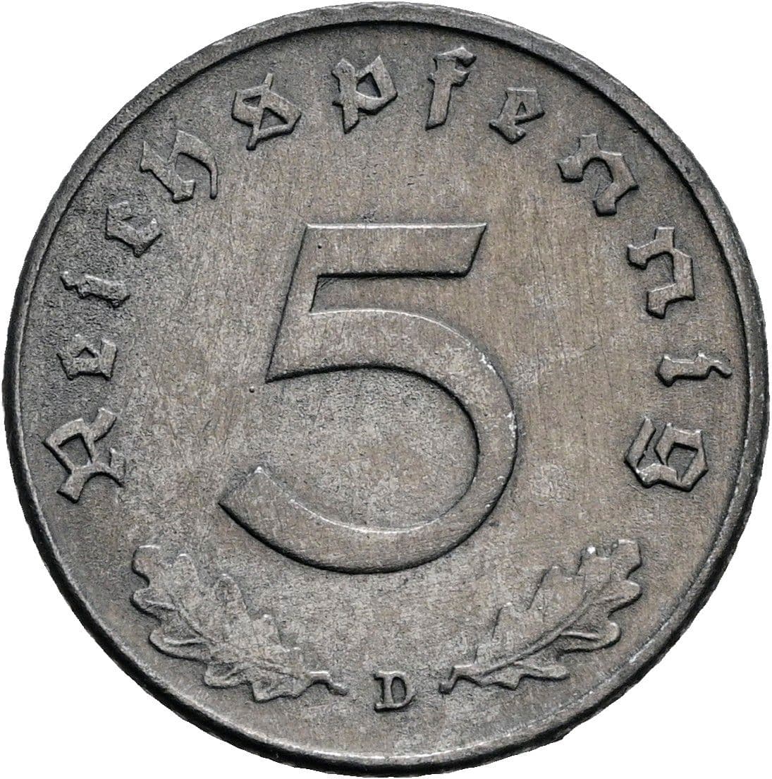 5 Reichspfennig 1942 D – Vorderseite
