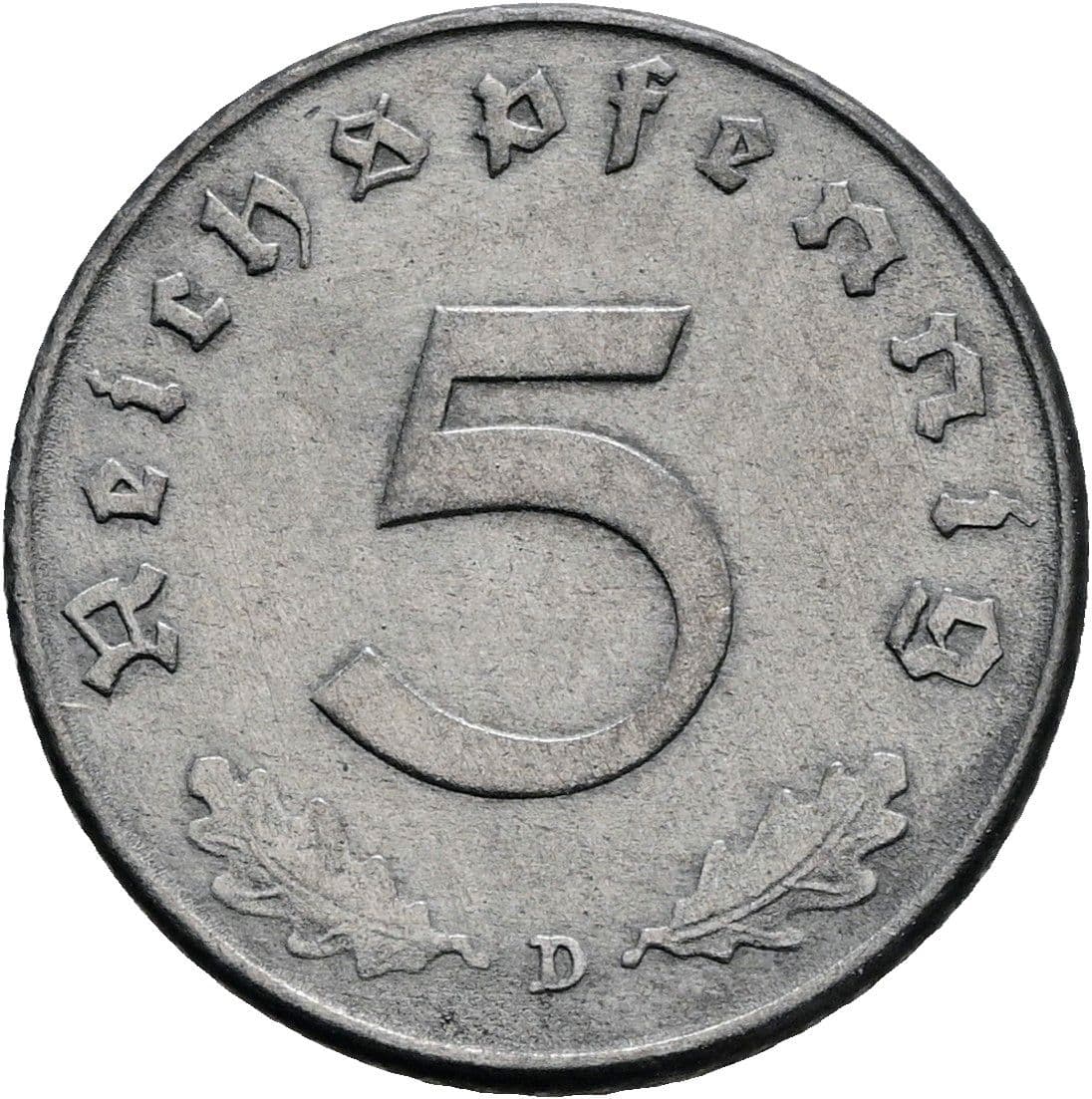 5 Reichspfennig 1942 D – Vorderseite