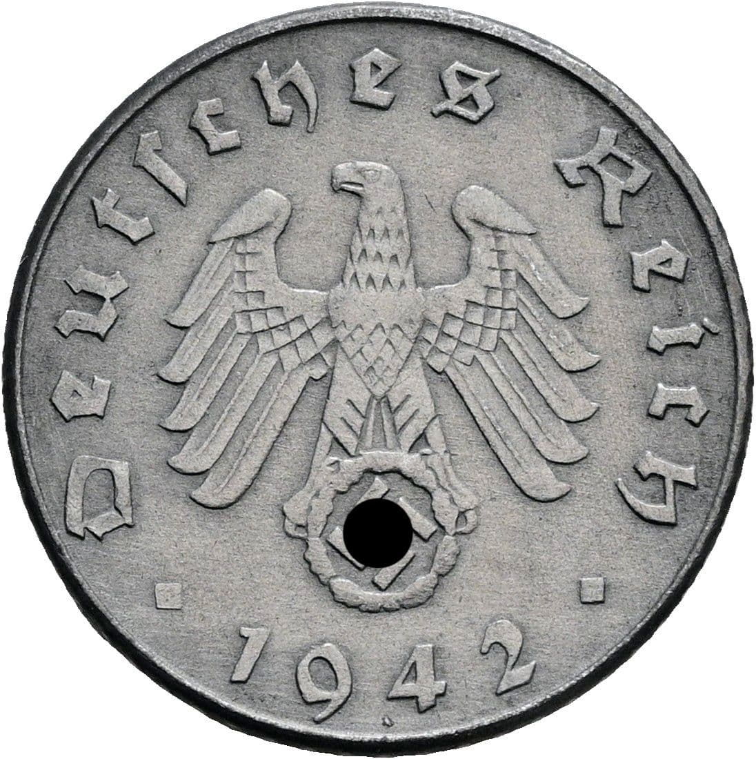 5 Reichspfennig 1942 D – Rückseite