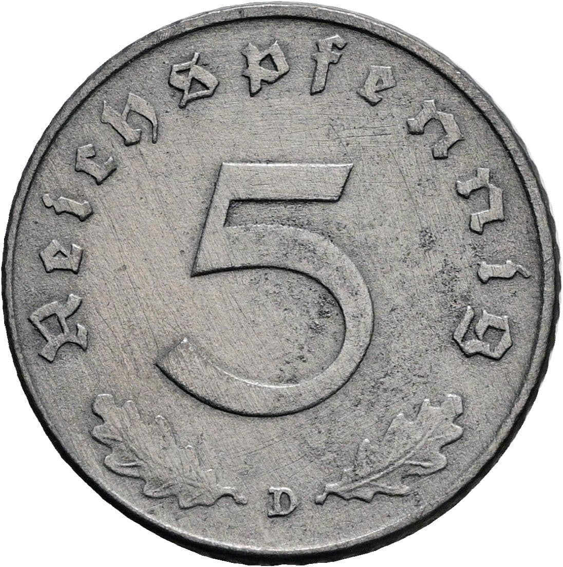 5 Reichspfennig 1942 D – Vorderseite