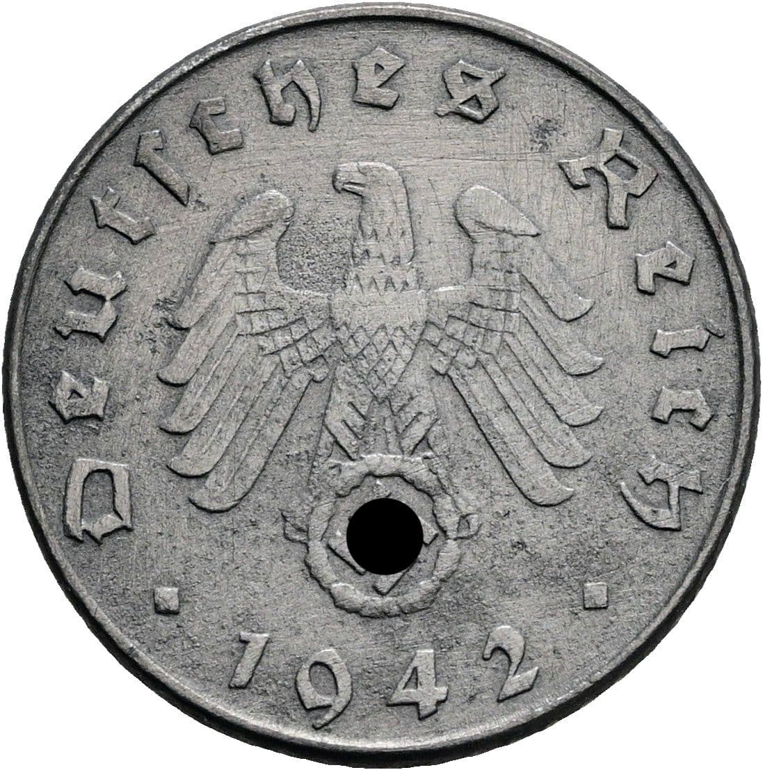 5 Reichspfennig 1942 D – Rückseite