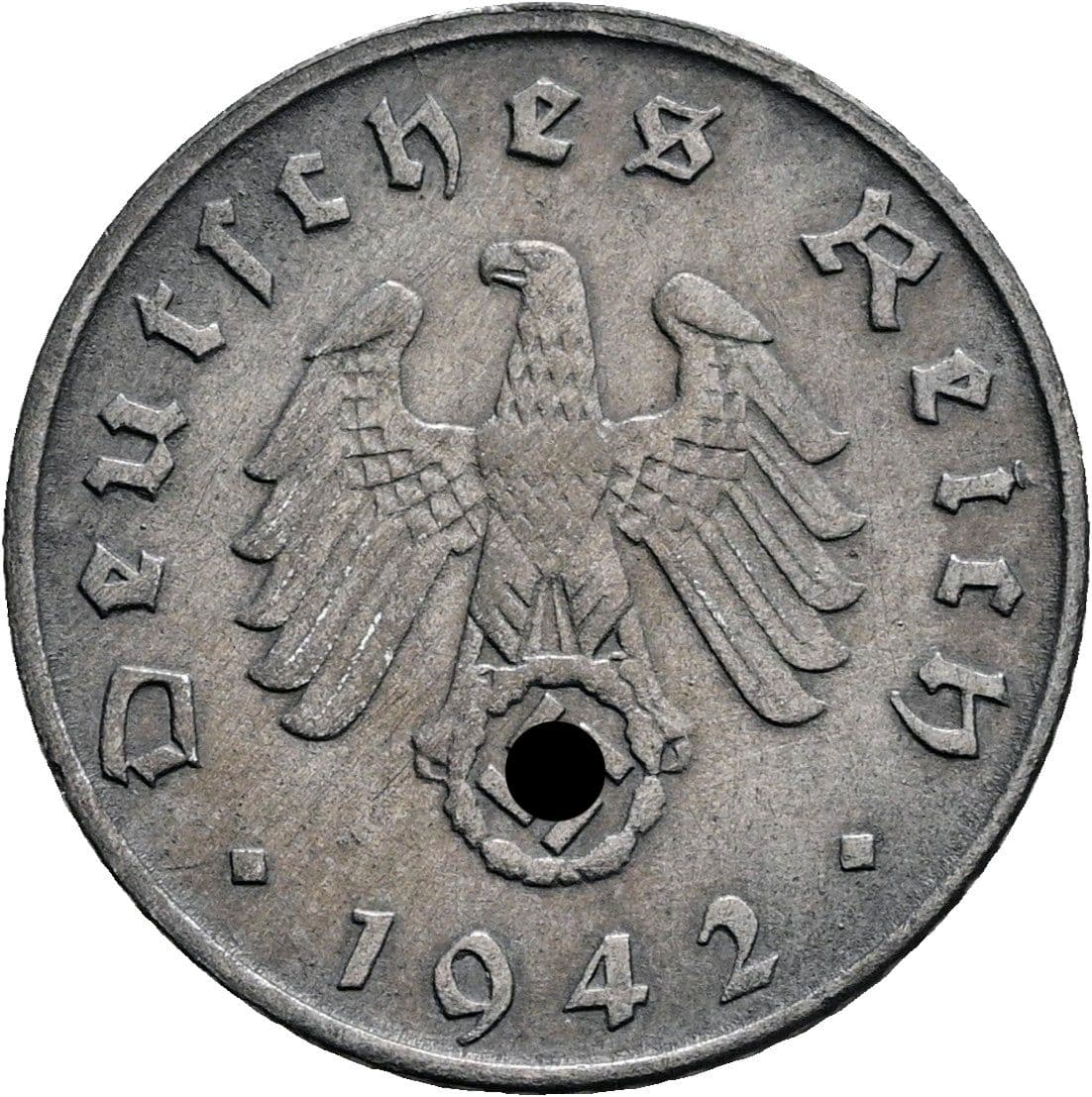5 Reichspfennig 1942 D – Rückseite