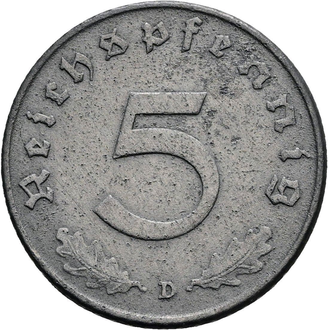 5 Reichspfennig 1942 D – Vorderseite