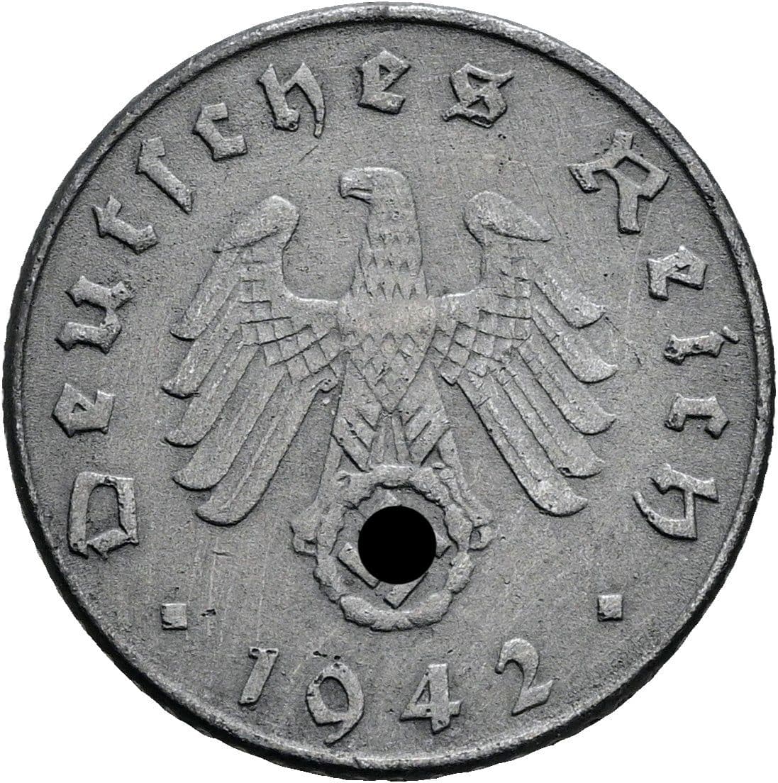5 Reichspfennig 1942 D – Rückseite