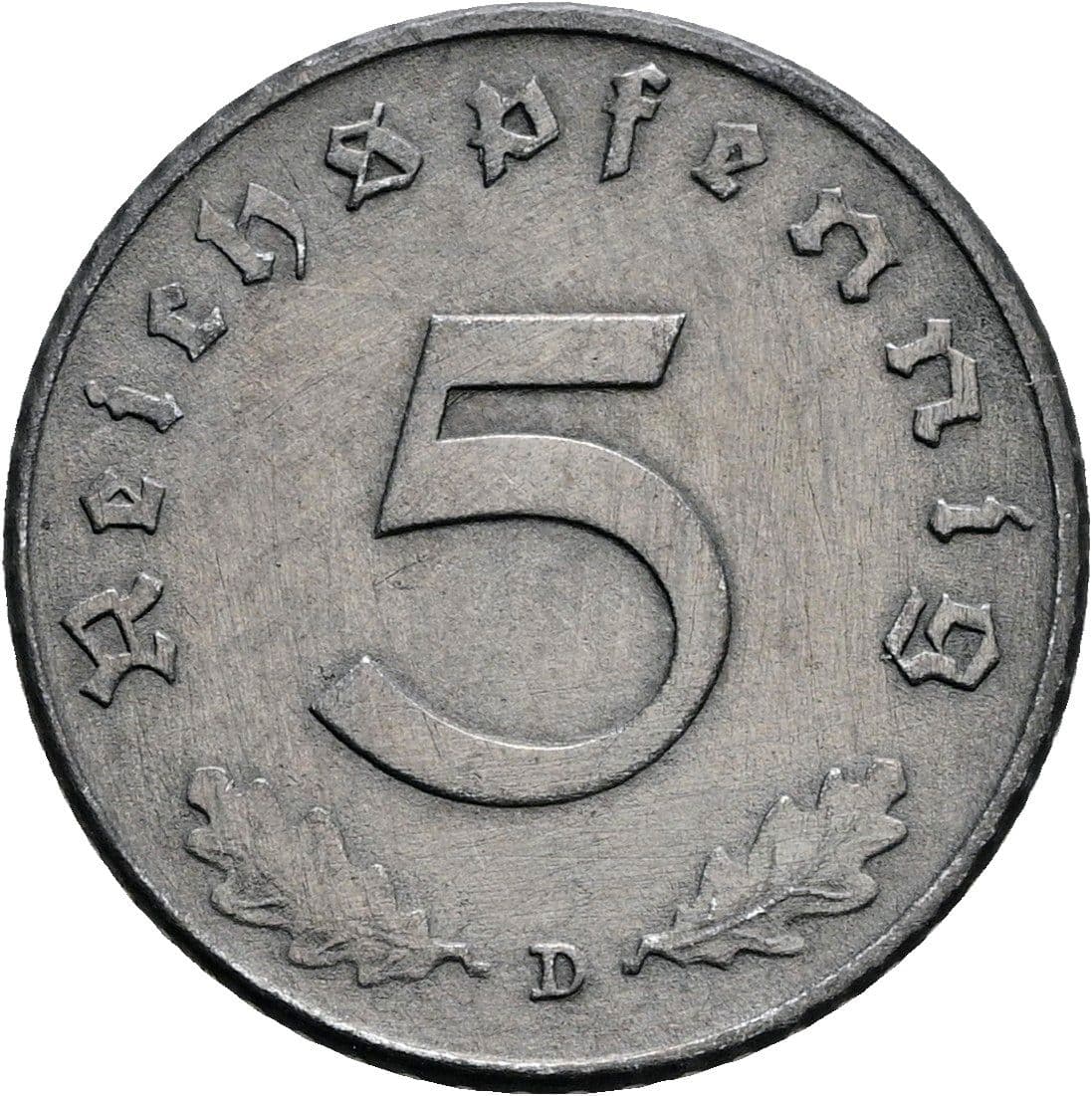 5 Reichspfennig 1942 D – Vorderseite