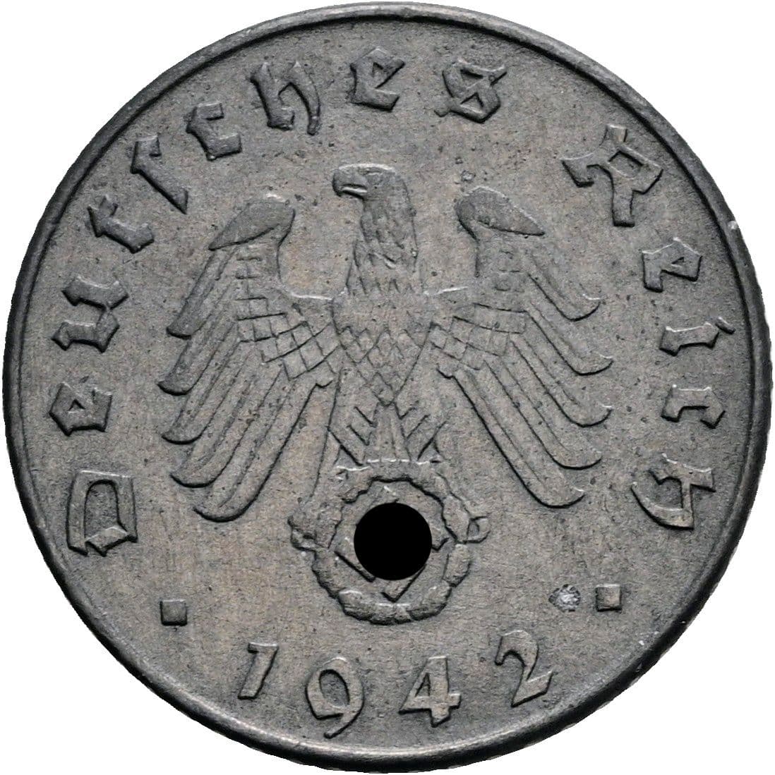 5 Reichspfennig 1942 D – Rückseite