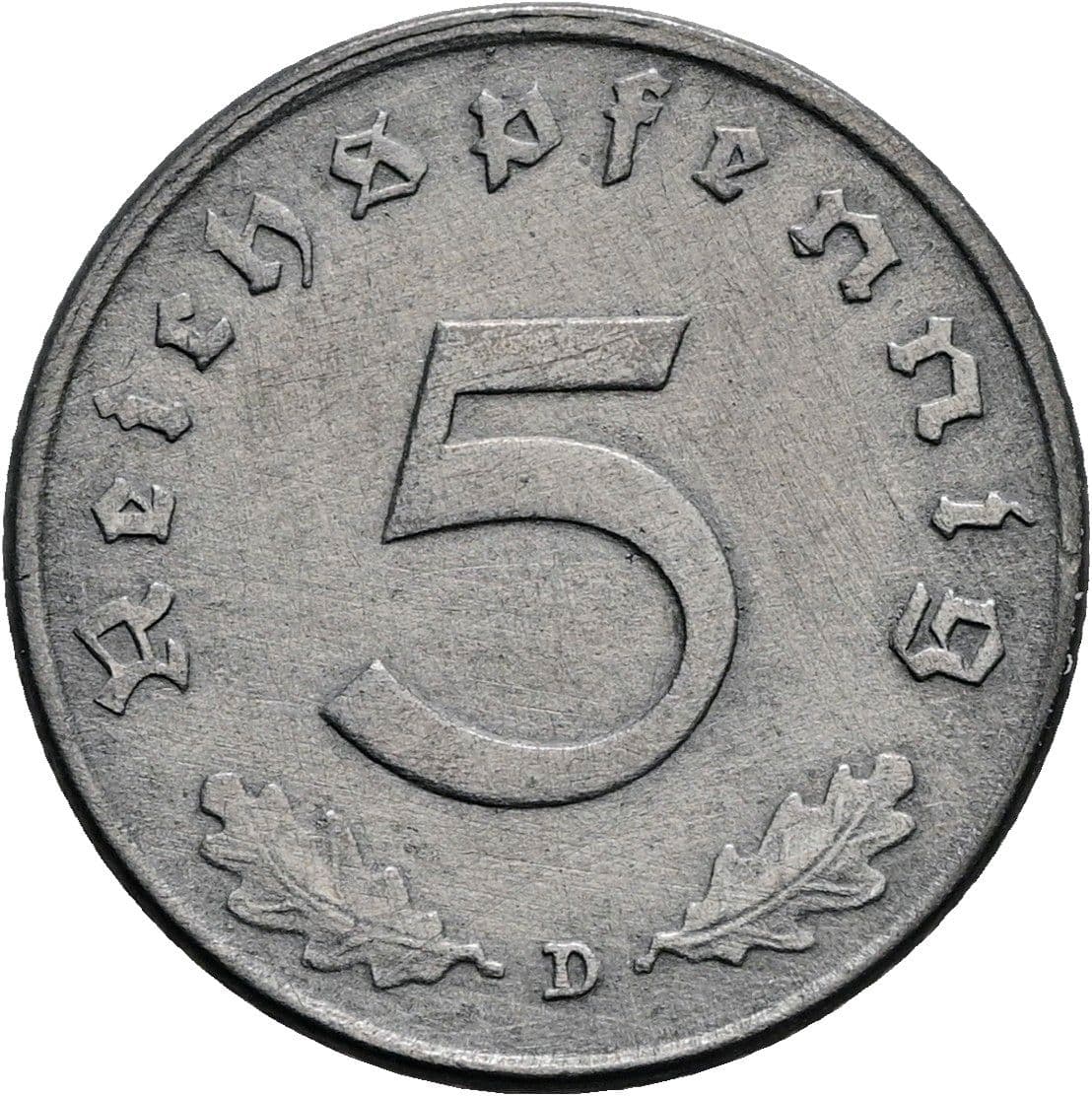 5 Reichspfennig 1942 D – Vorderseite