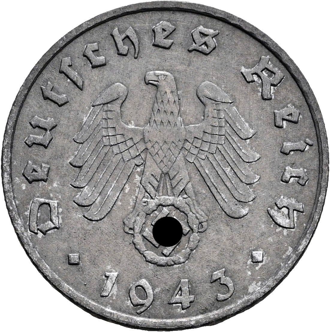 5 Reichspfennig 1943 E – Rückseite