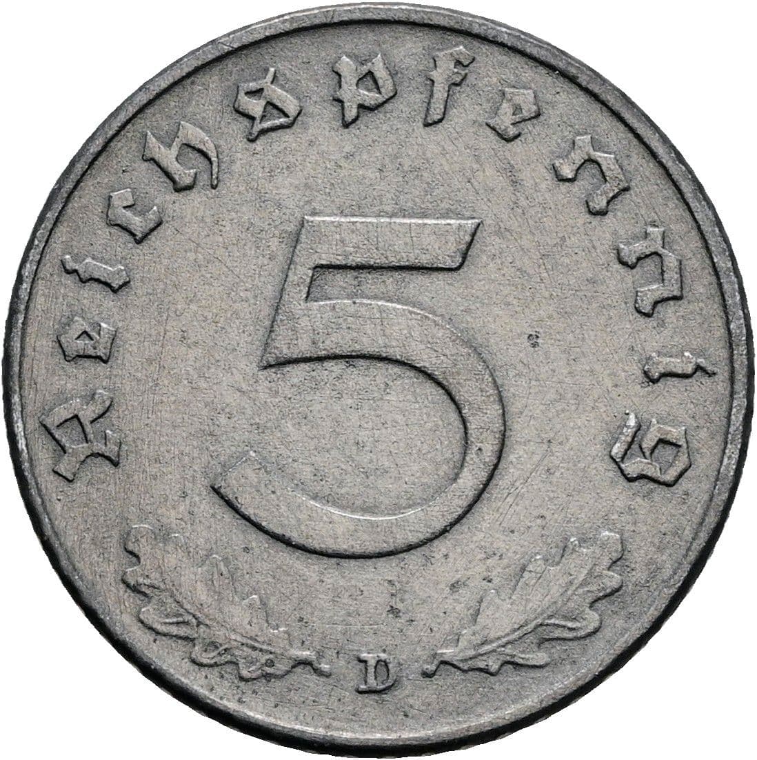 5 Reichspfennig 1942 D – Vorderseite