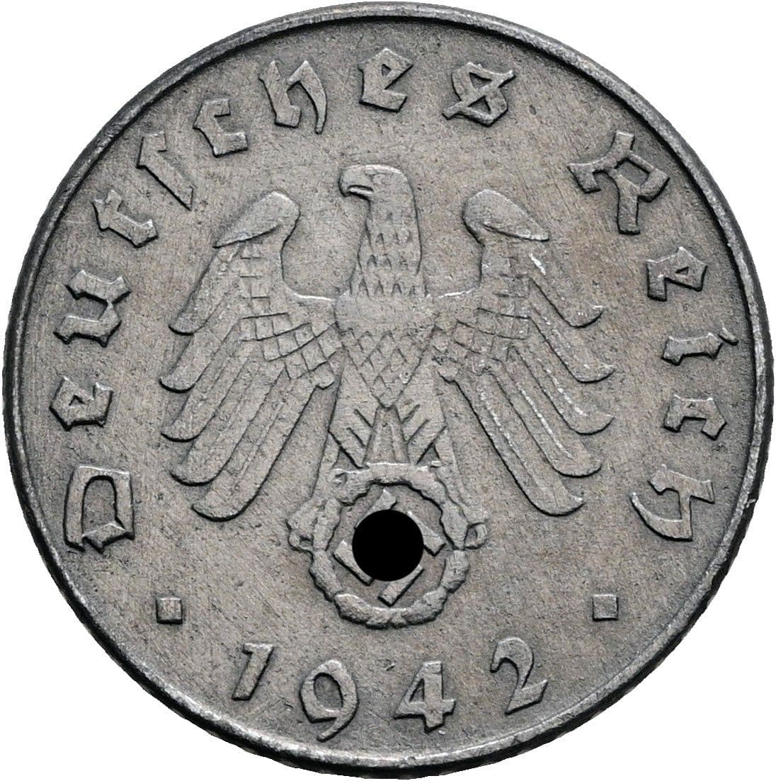 5 Reichspfennig 1942 D – Rückseite
