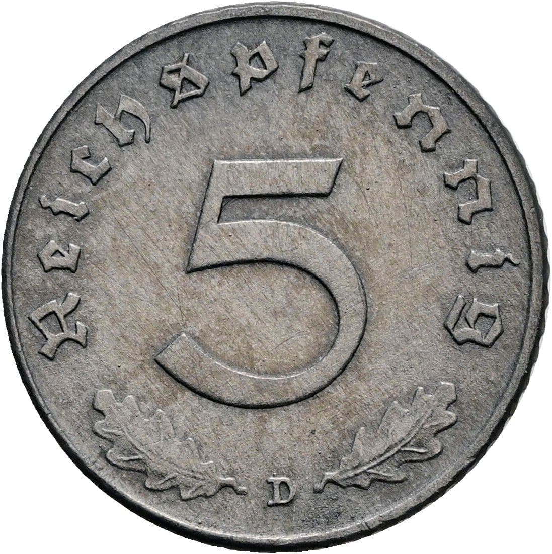 5 Reichspfennig 1942 D – Vorderseite