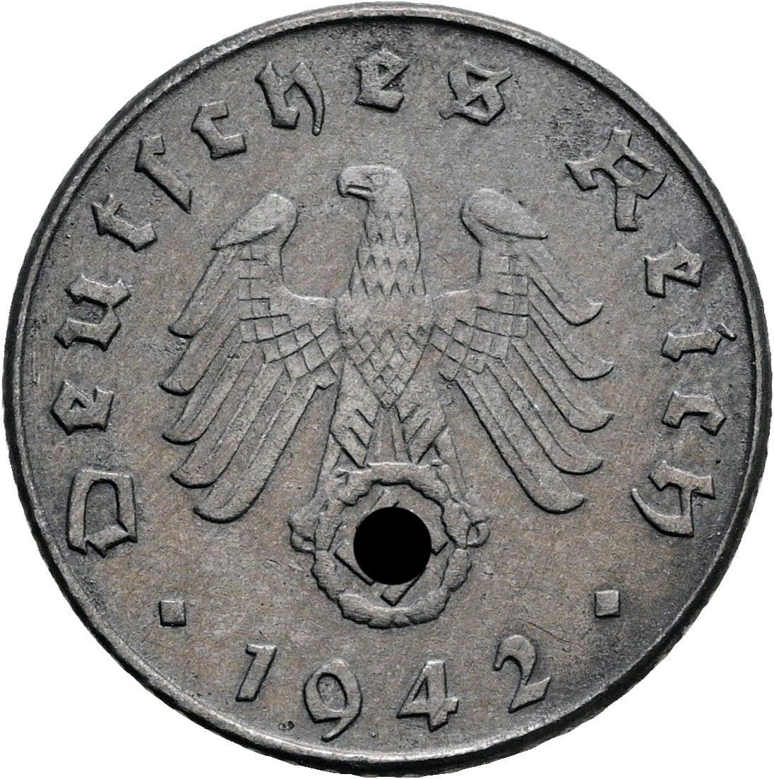 5 Reichspfennig 1942 D – Rückseite