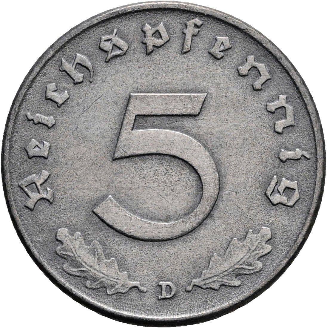 5 Reichspfennig 1941 D – Vorderseite