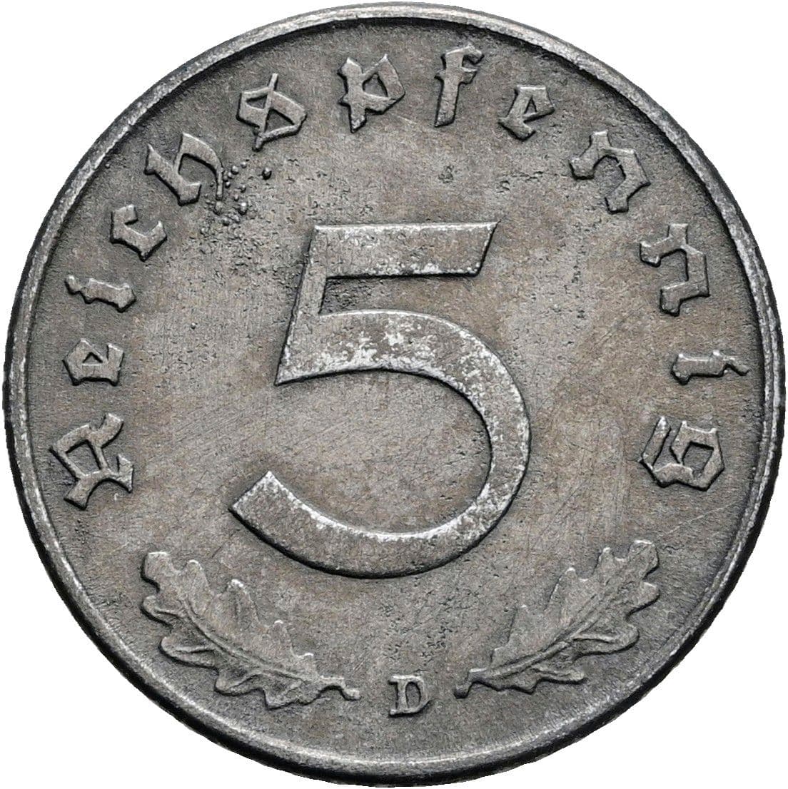 5 Reichspfennig 1942 D – Vorderseite