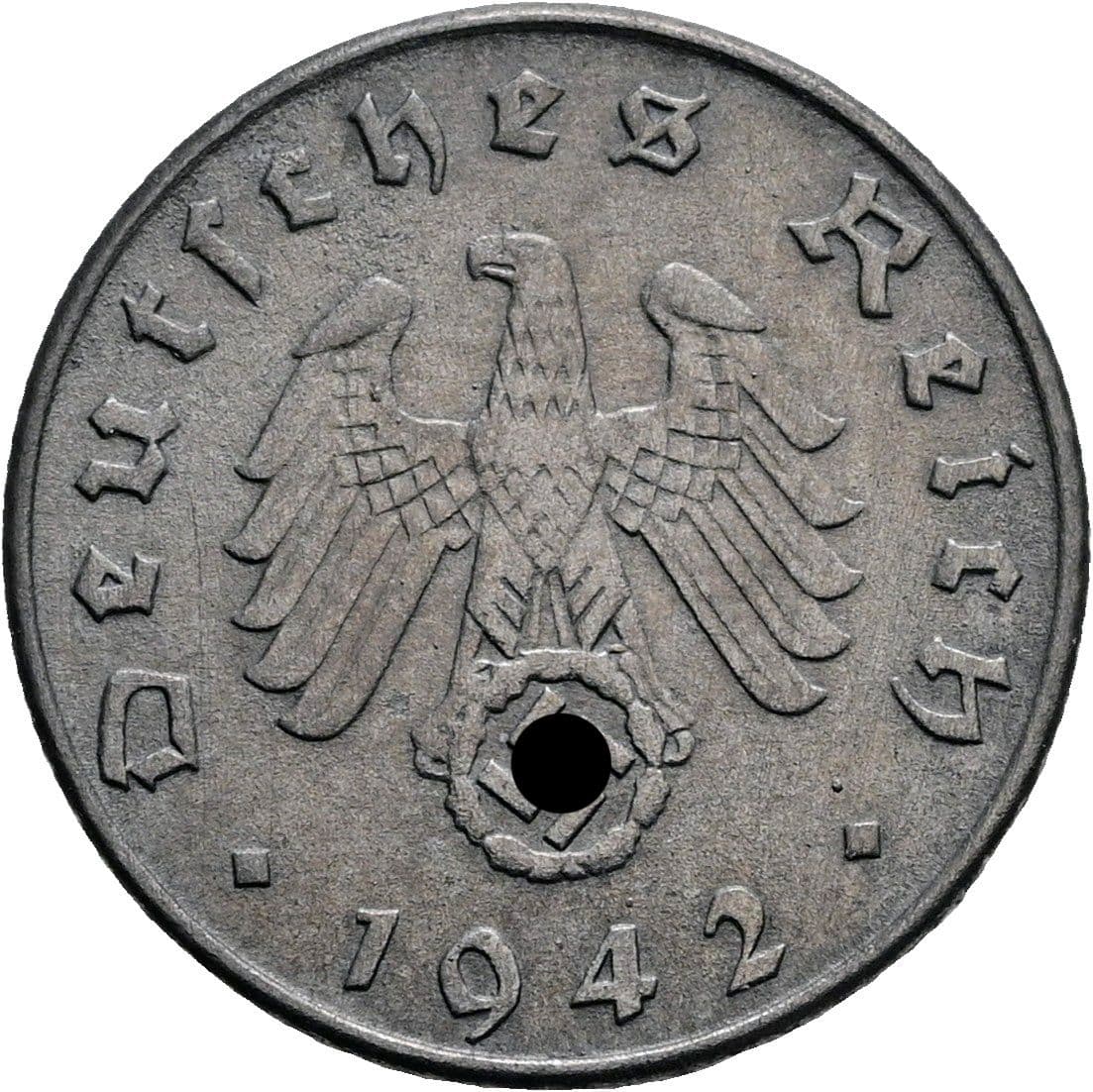 5 Reichspfennig 1942 D – Rückseite