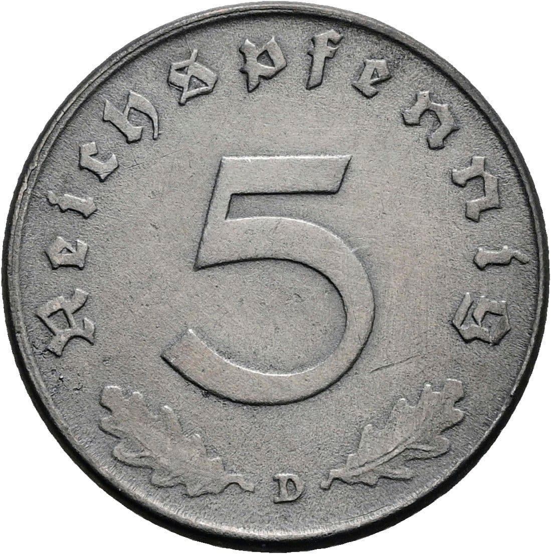 5 Reichspfennig 1941 D – Vorderseite