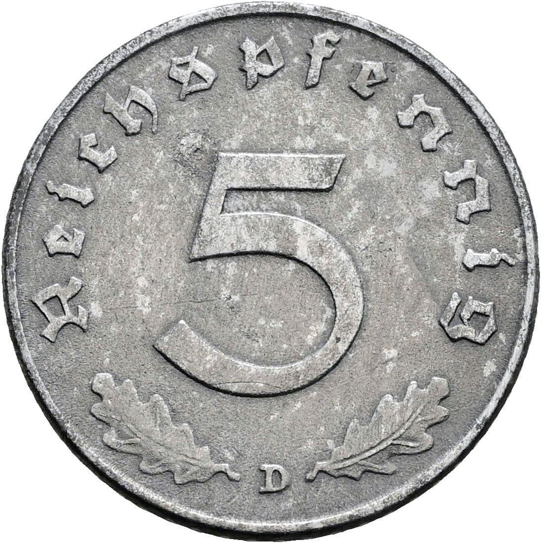 5 Reichspfennig 1940 D – Vorderseite