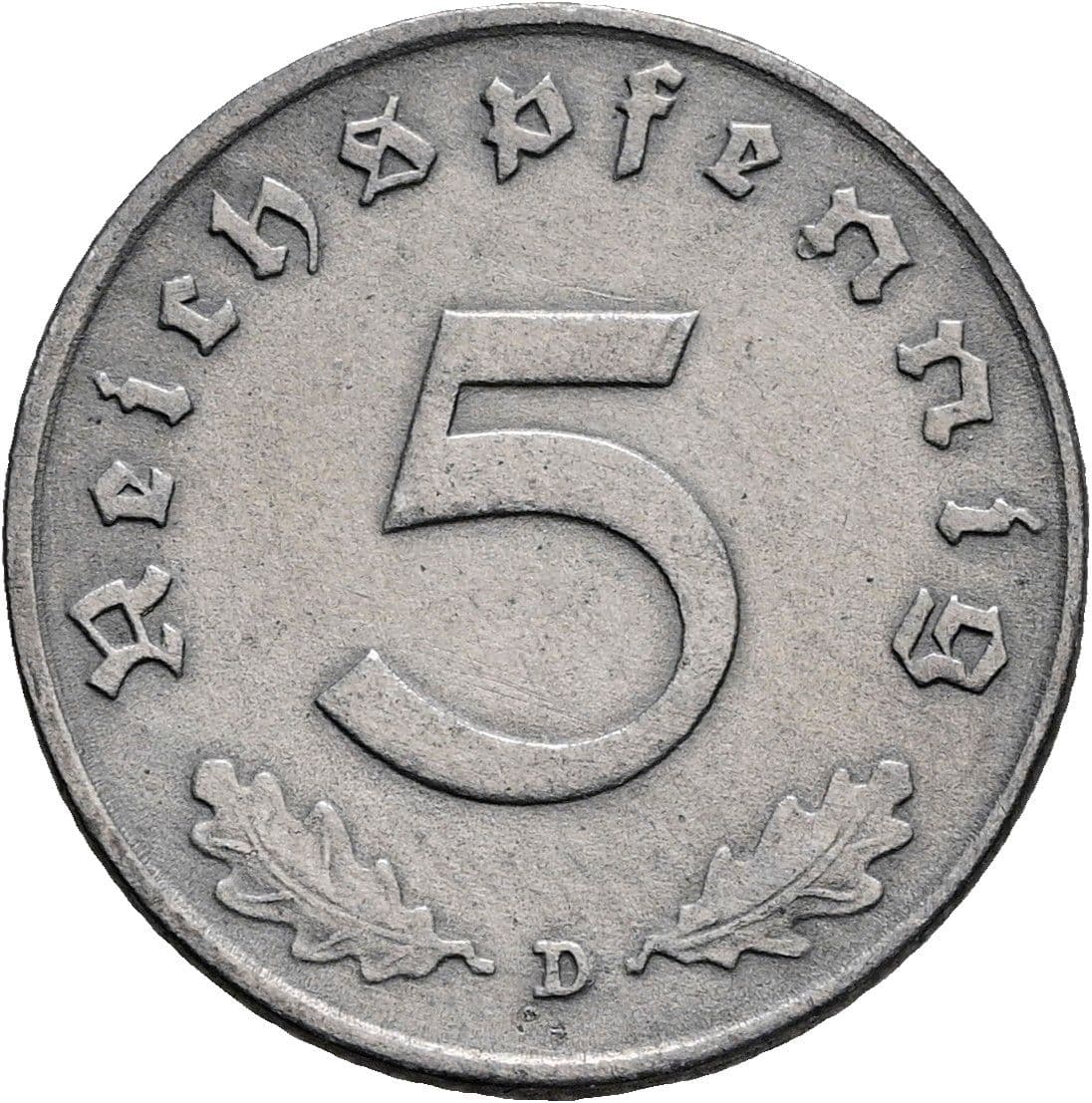 5 Reichspfennig 1941 D – Vorderseite