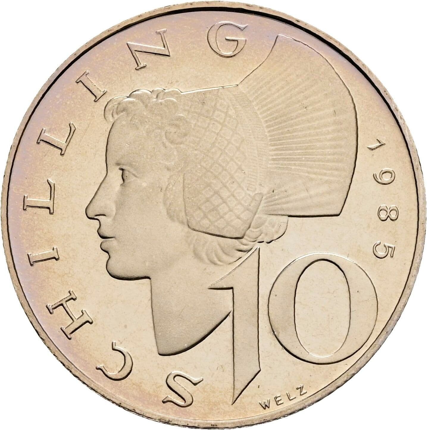 10 Schilling 1985 – Vorderseite