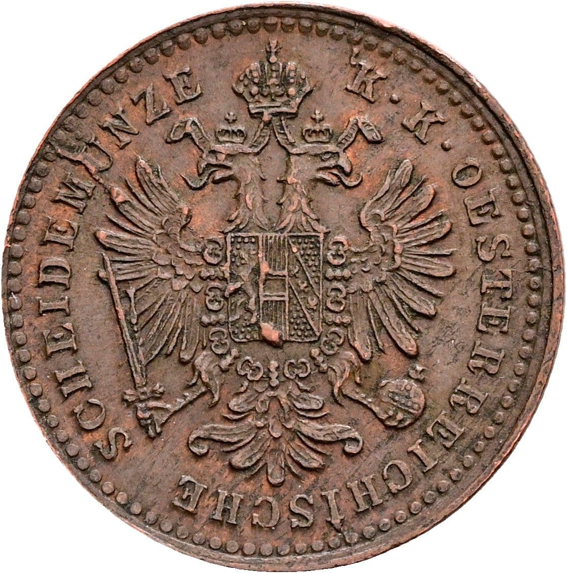 1 Kreuzer Franz Joseph I. 1848-1916 1878 – Rückseite