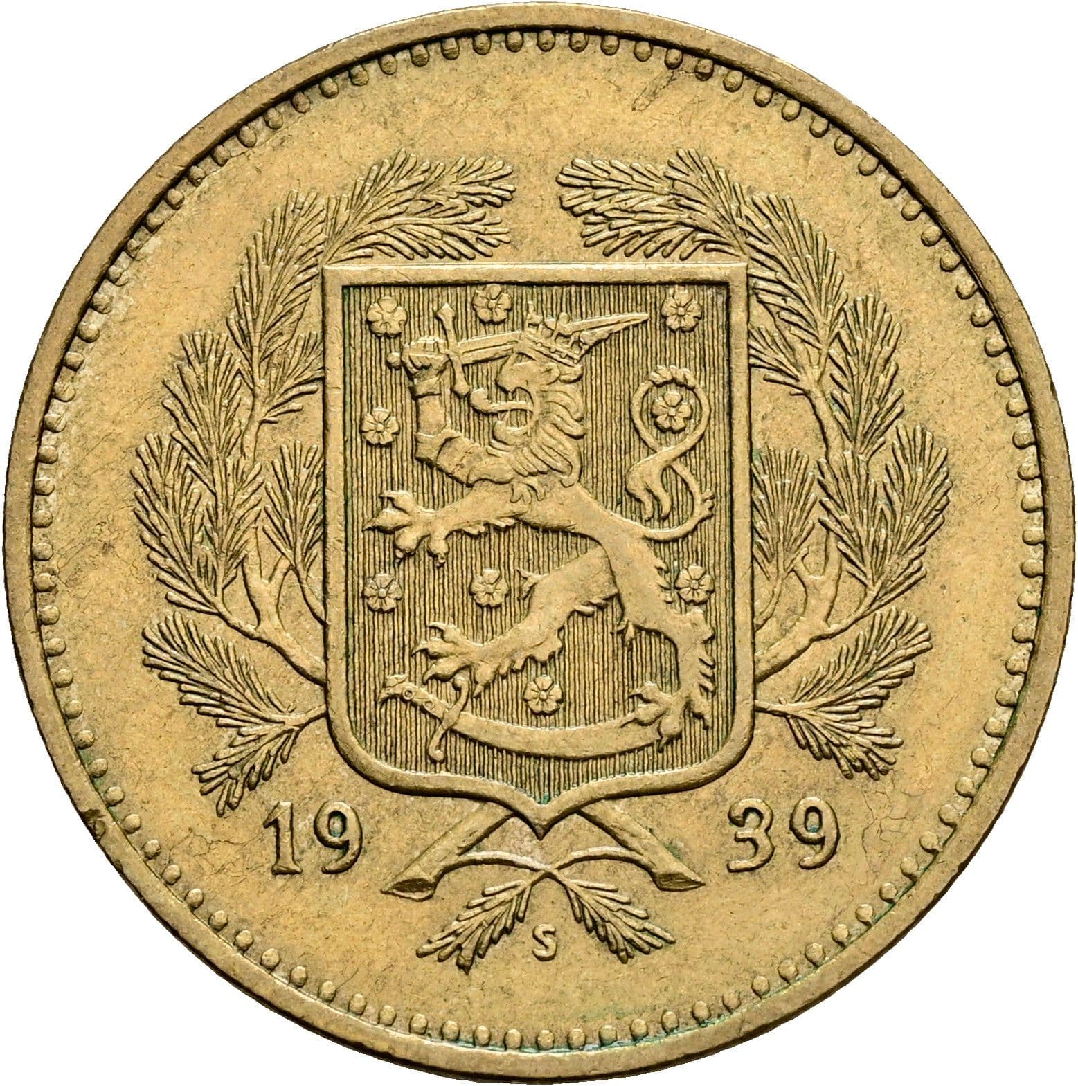 10 Markkaa 1939 S – Rückseite
