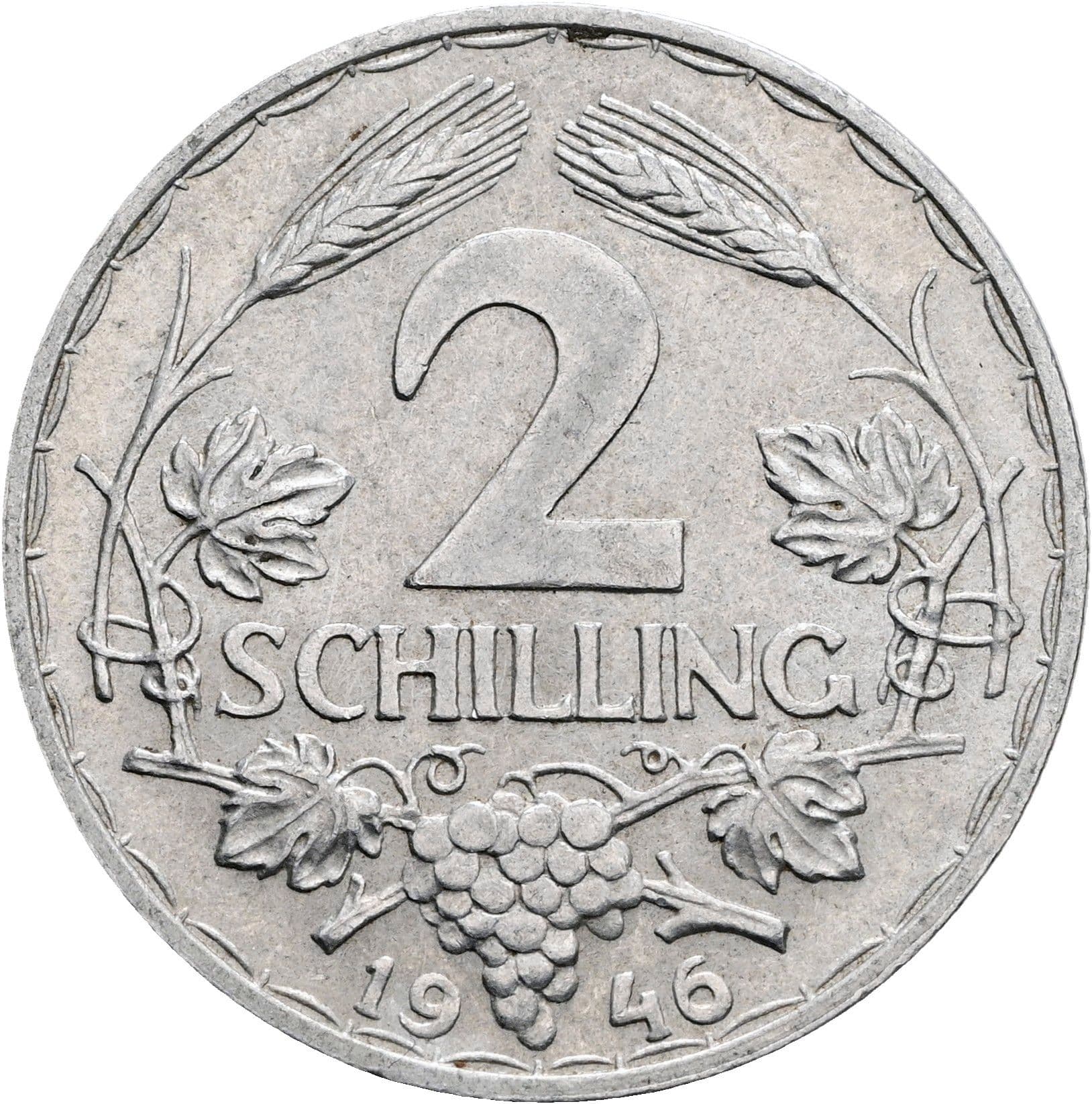 2 Schilling 1946 – Vorderseite