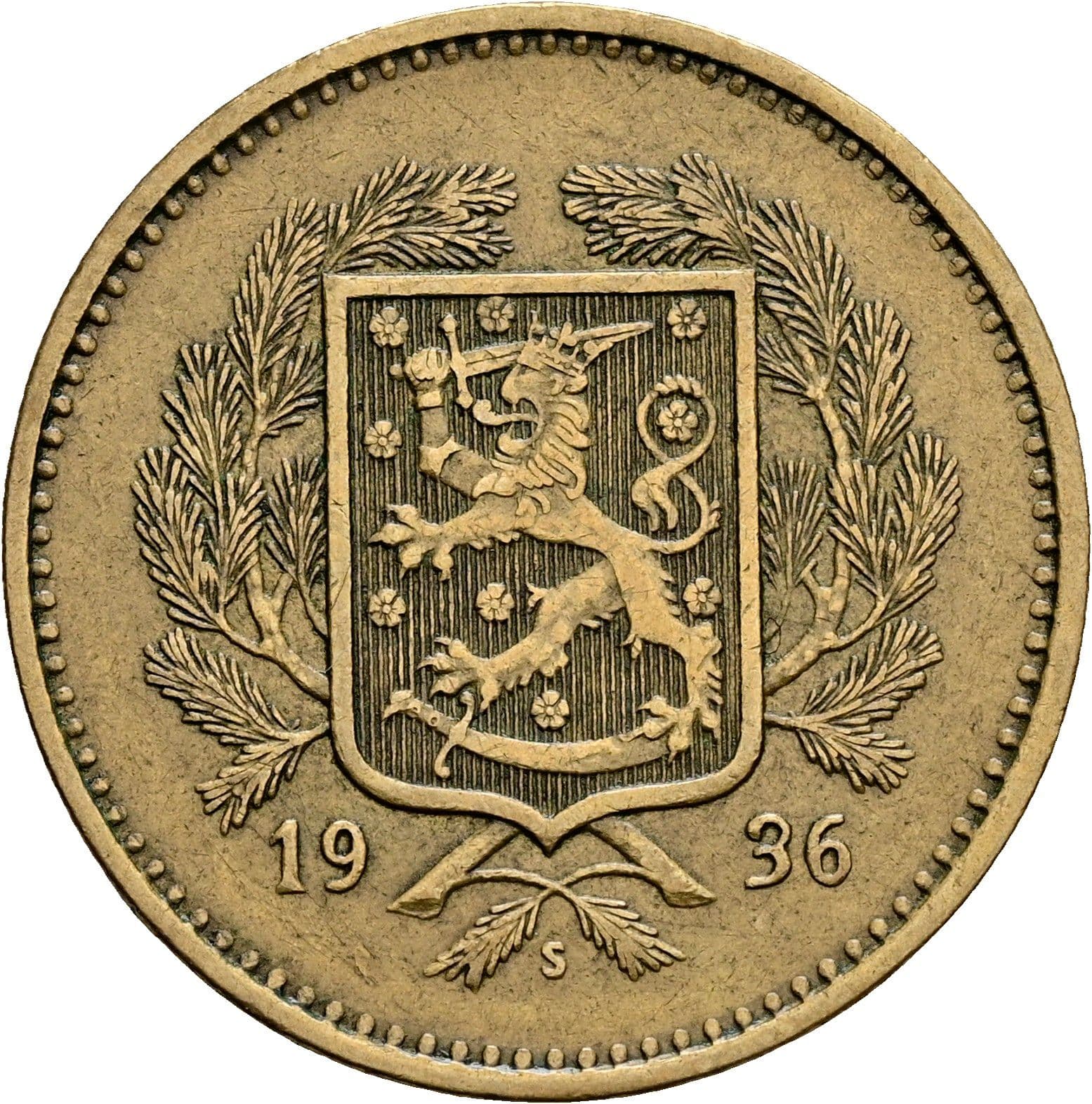 10 Markkaa 1936 S – Rückseite
