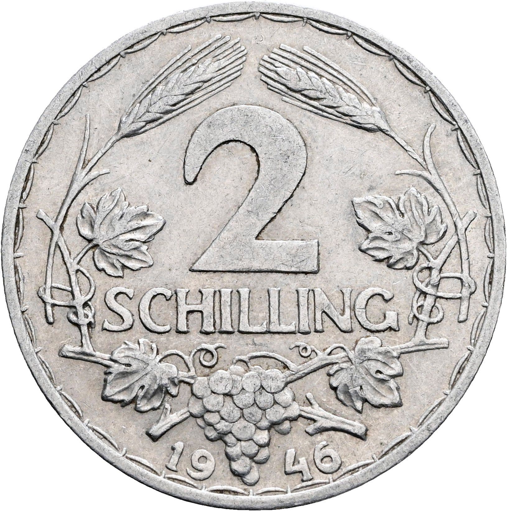 2 Schilling 1946 – Vorderseite