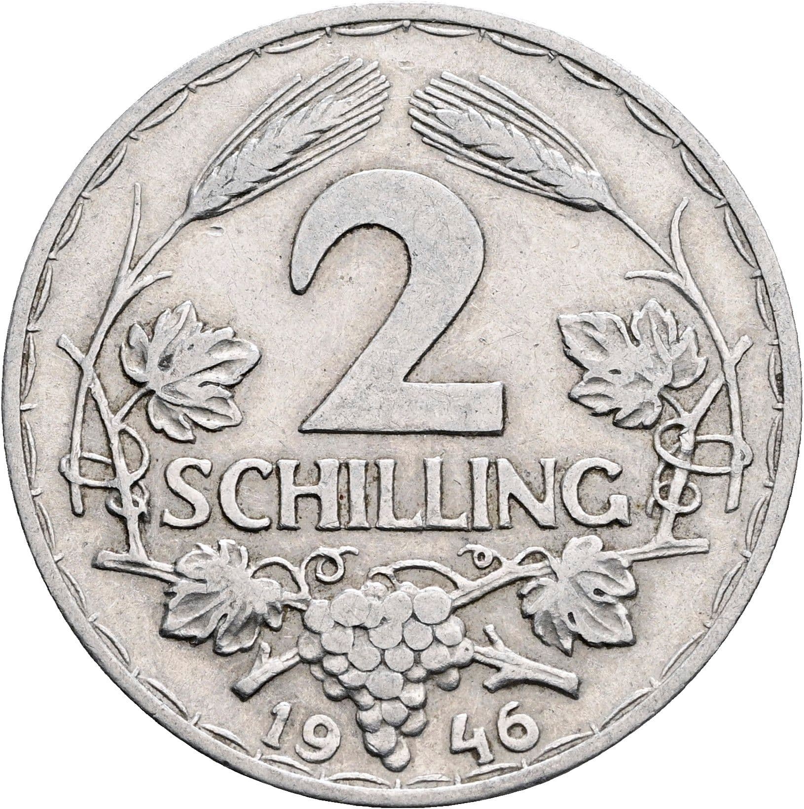 2 Schilling 1946 – Vorderseite