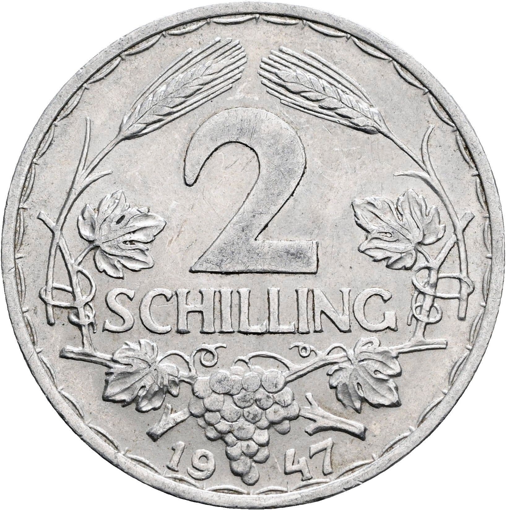 2 Schilling 1947 – Vorderseite