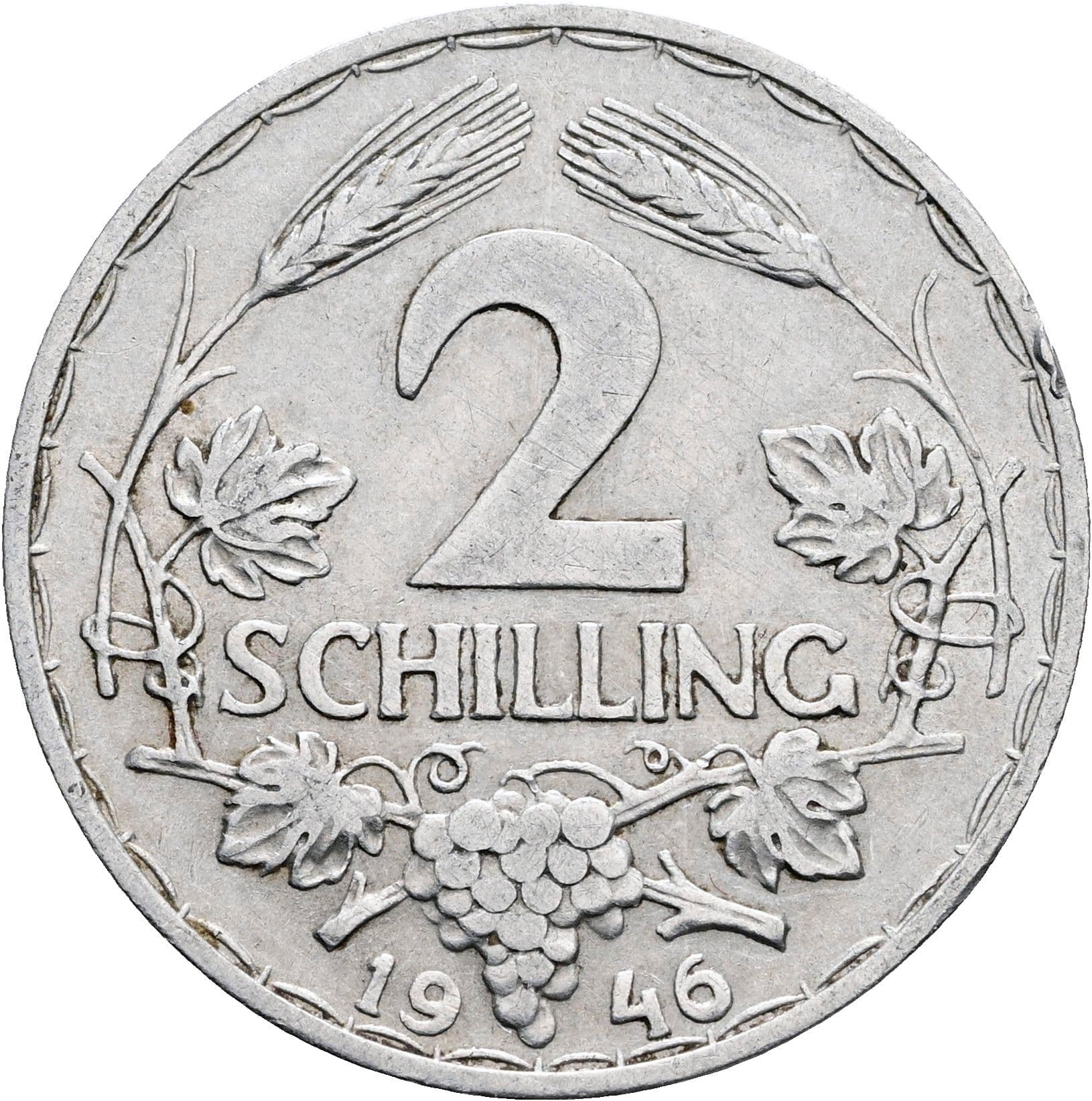 2 Schilling 1946 – Vorderseite