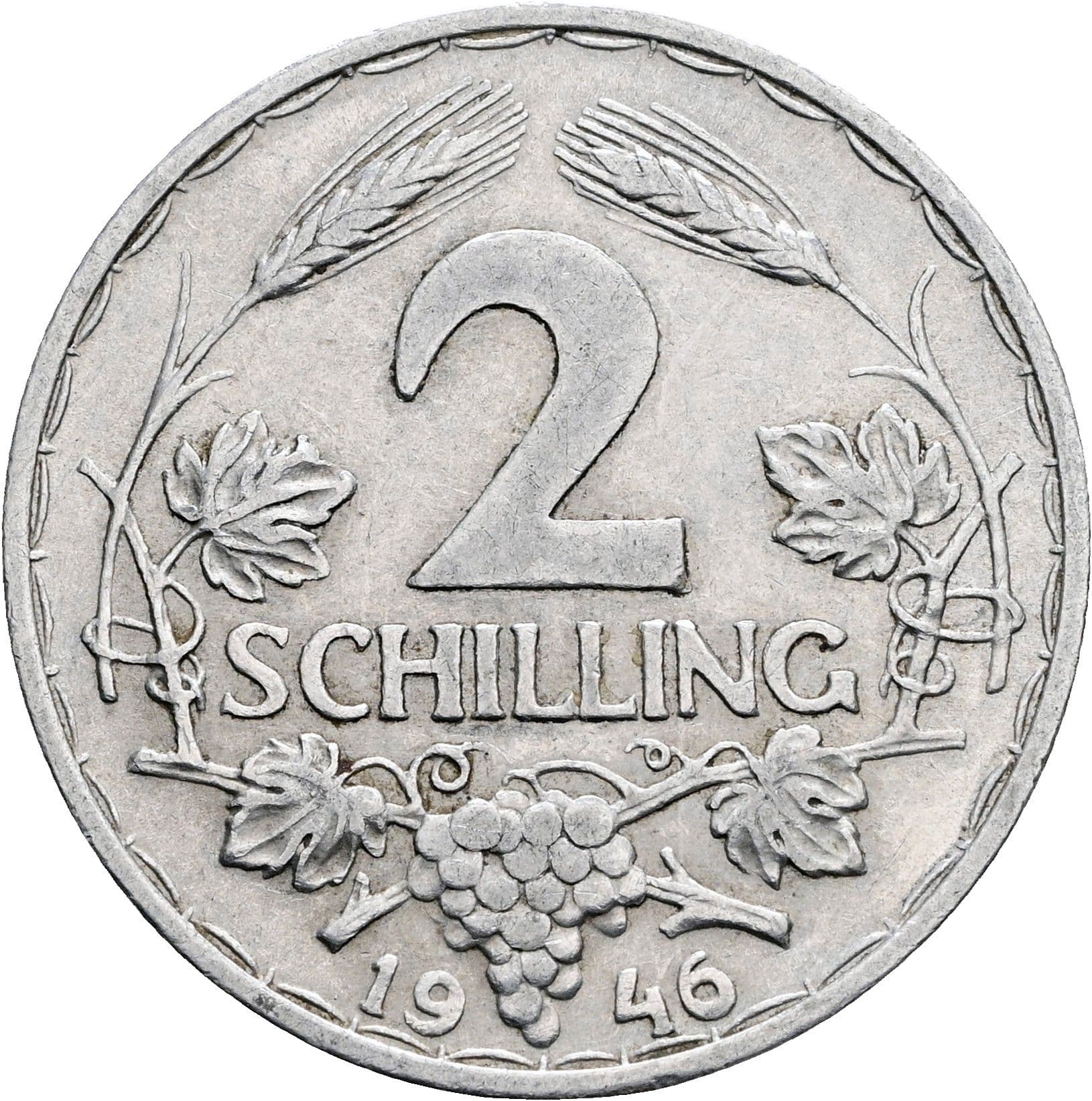 2 Schilling 1946 – Vorderseite