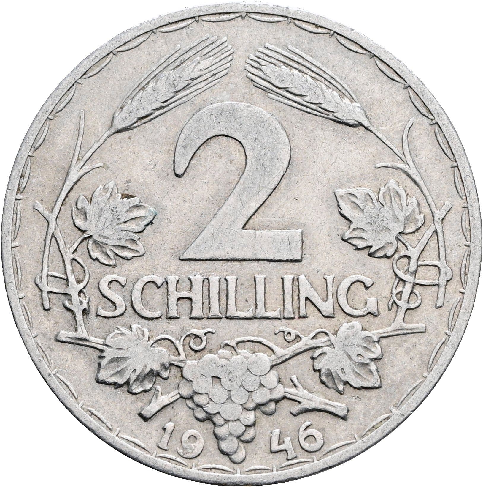 2 Schilling 1946 – Vorderseite