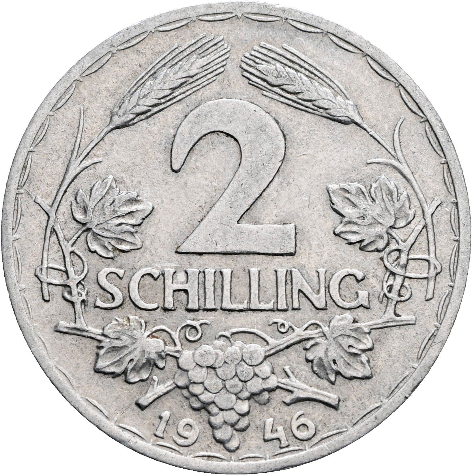 2 Schilling 1946 – Vorderseite
