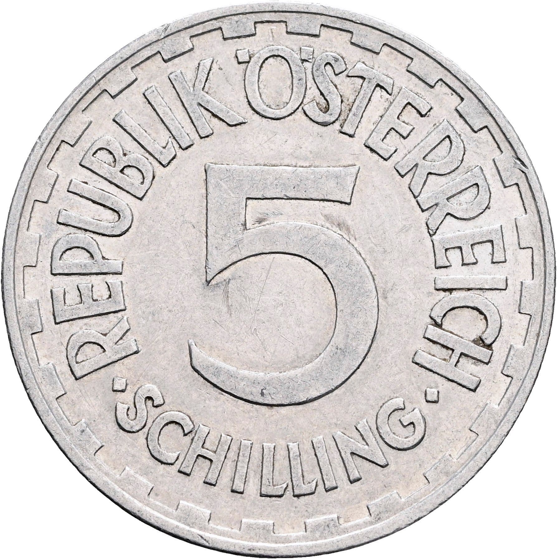 5 Schilling 1952 – Vorderseite