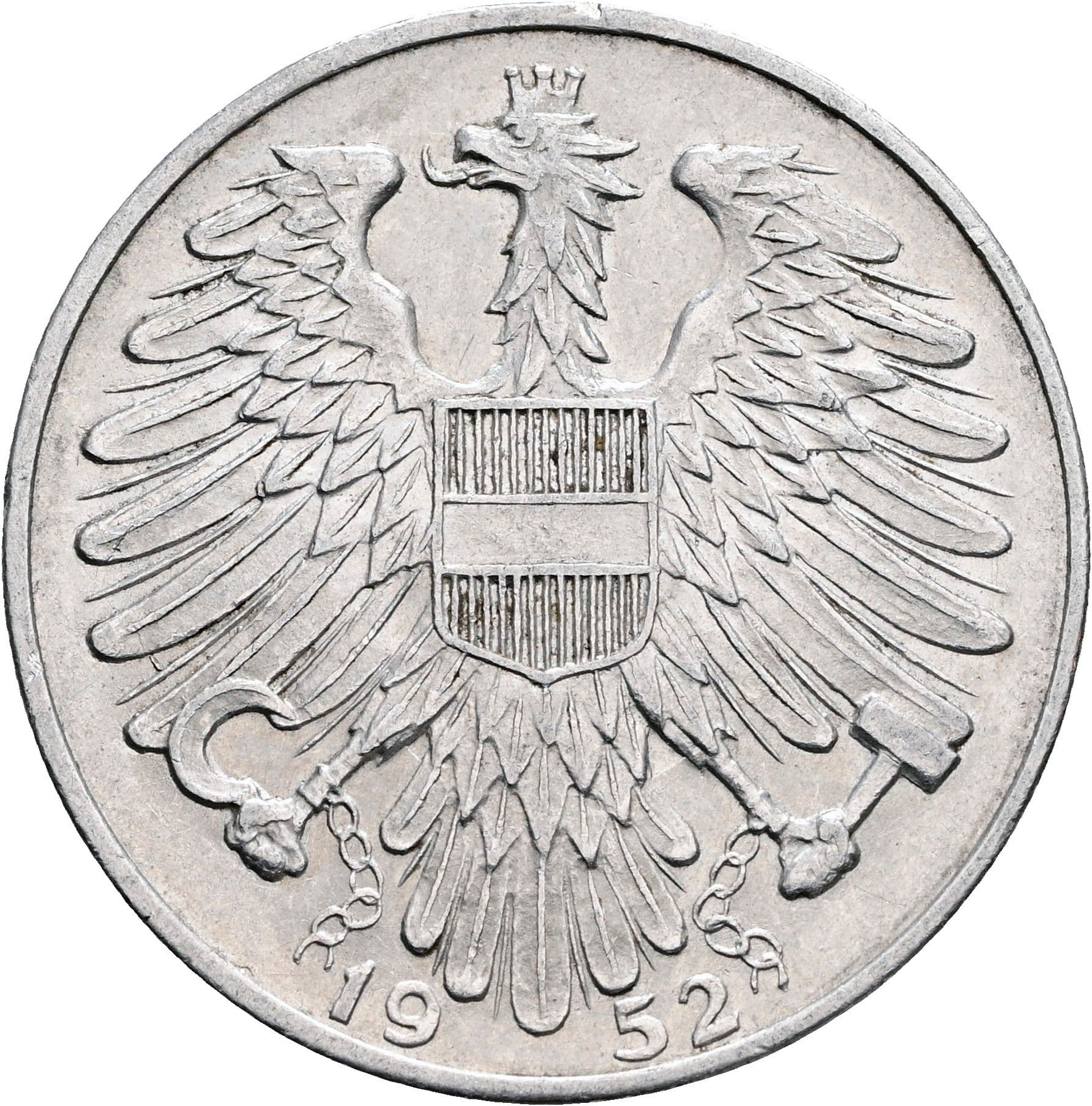 5 Schilling 1952 – Rückseite