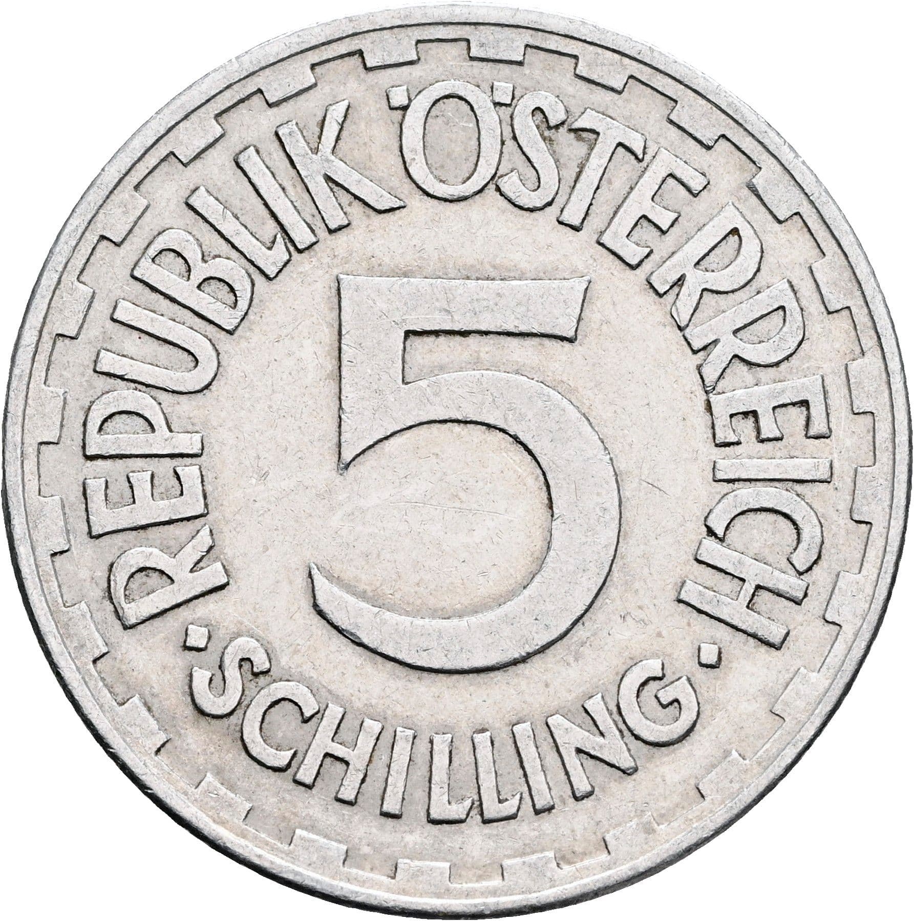 5 Schilling 1952 – Vorderseite