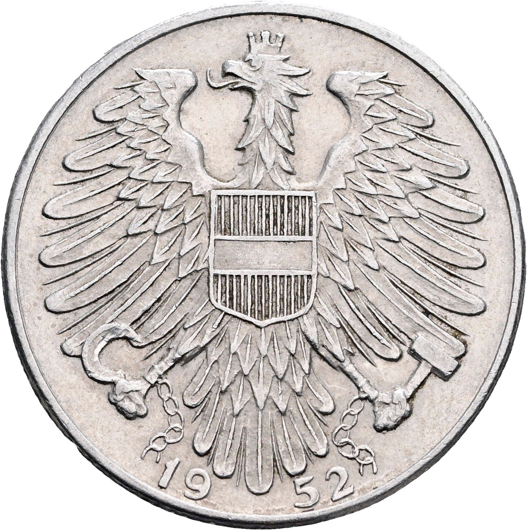 5 Schilling 1952 – Rückseite