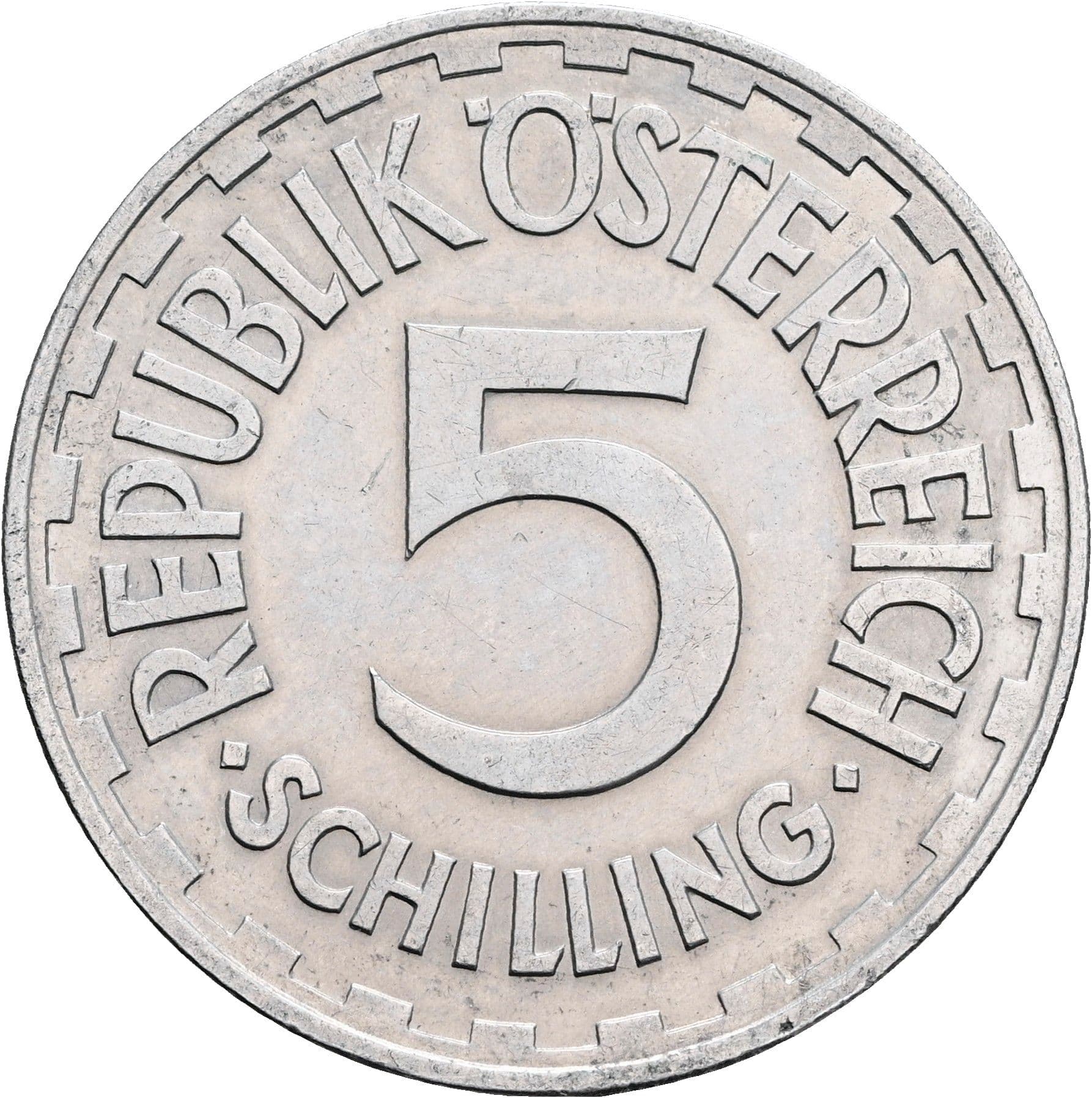 5 Schilling 1952 – Vorderseite