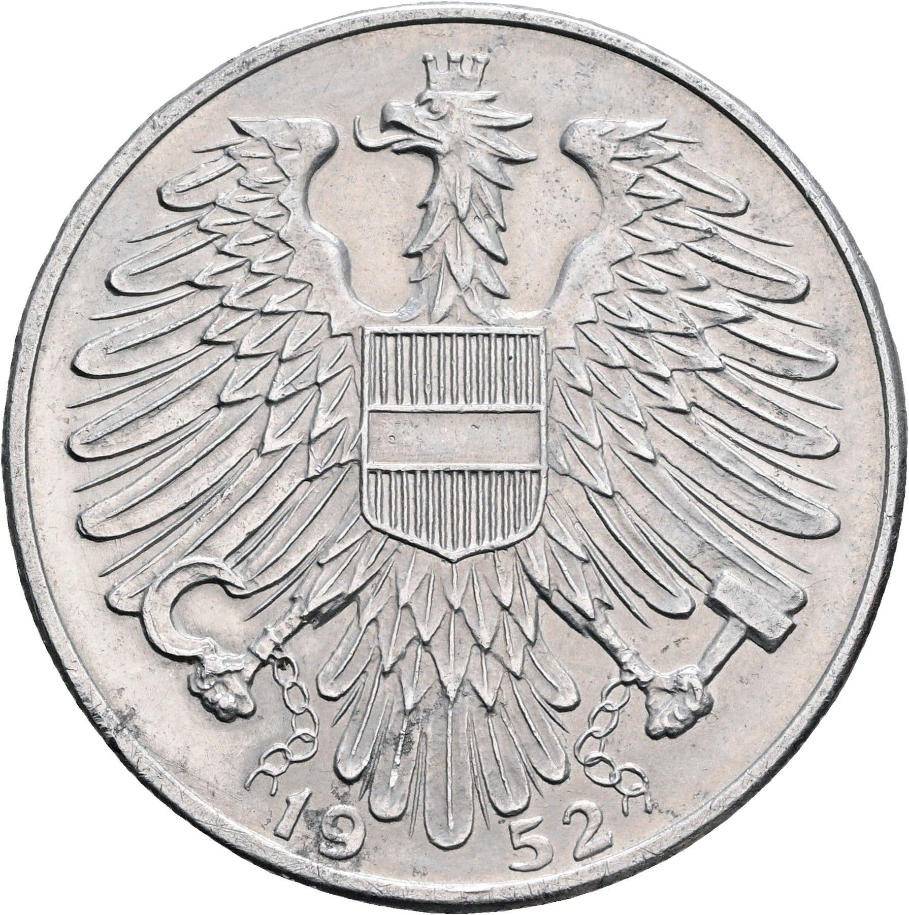 5 Schilling 1952 – Rückseite