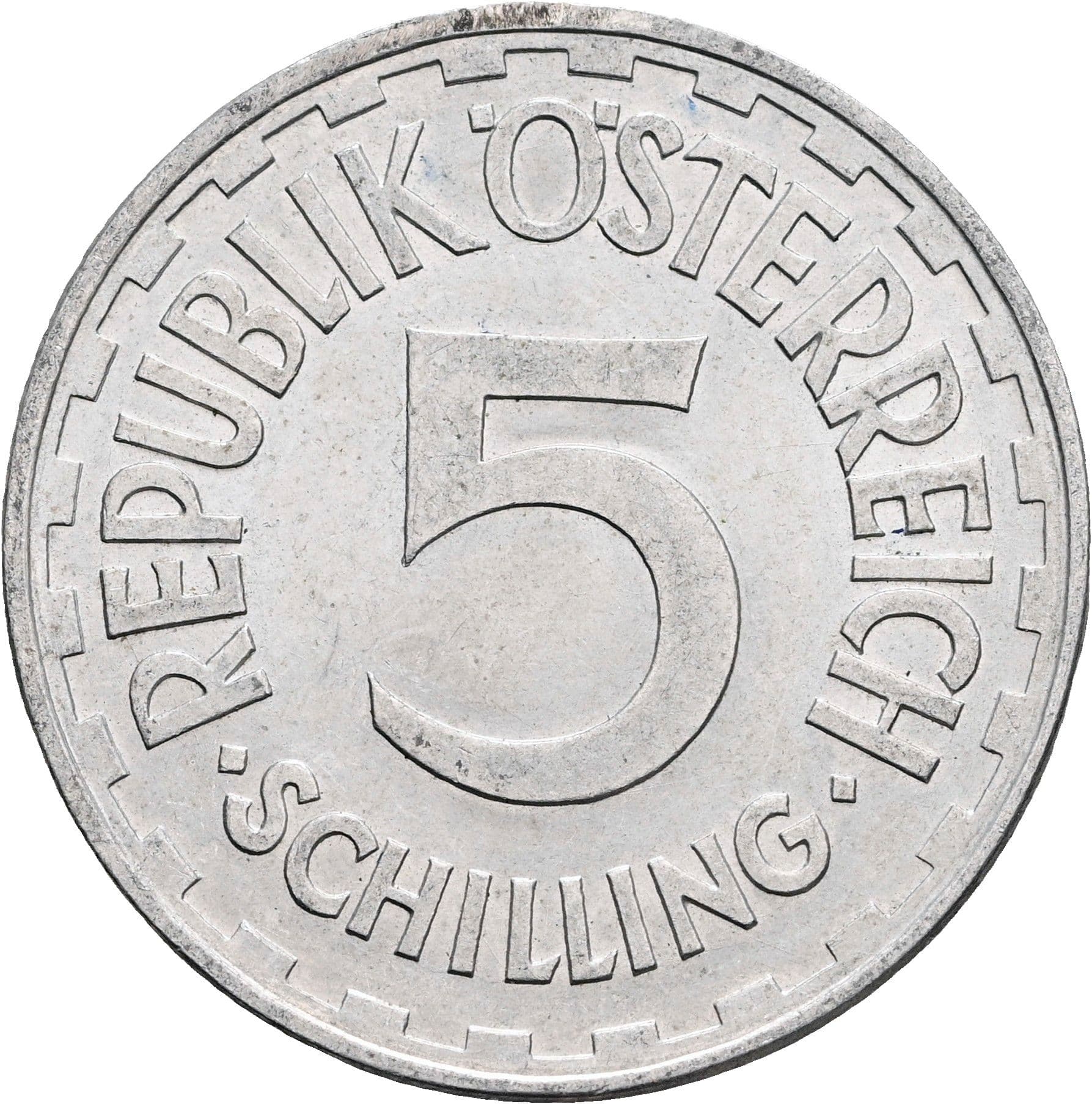 5 Schilling 1952 – Vorderseite
