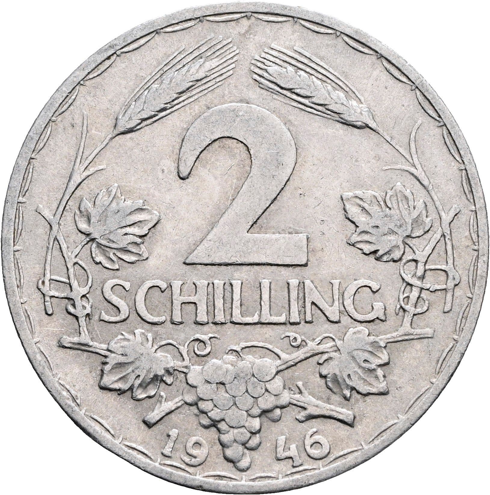 2 Schilling 1946 – Vorderseite