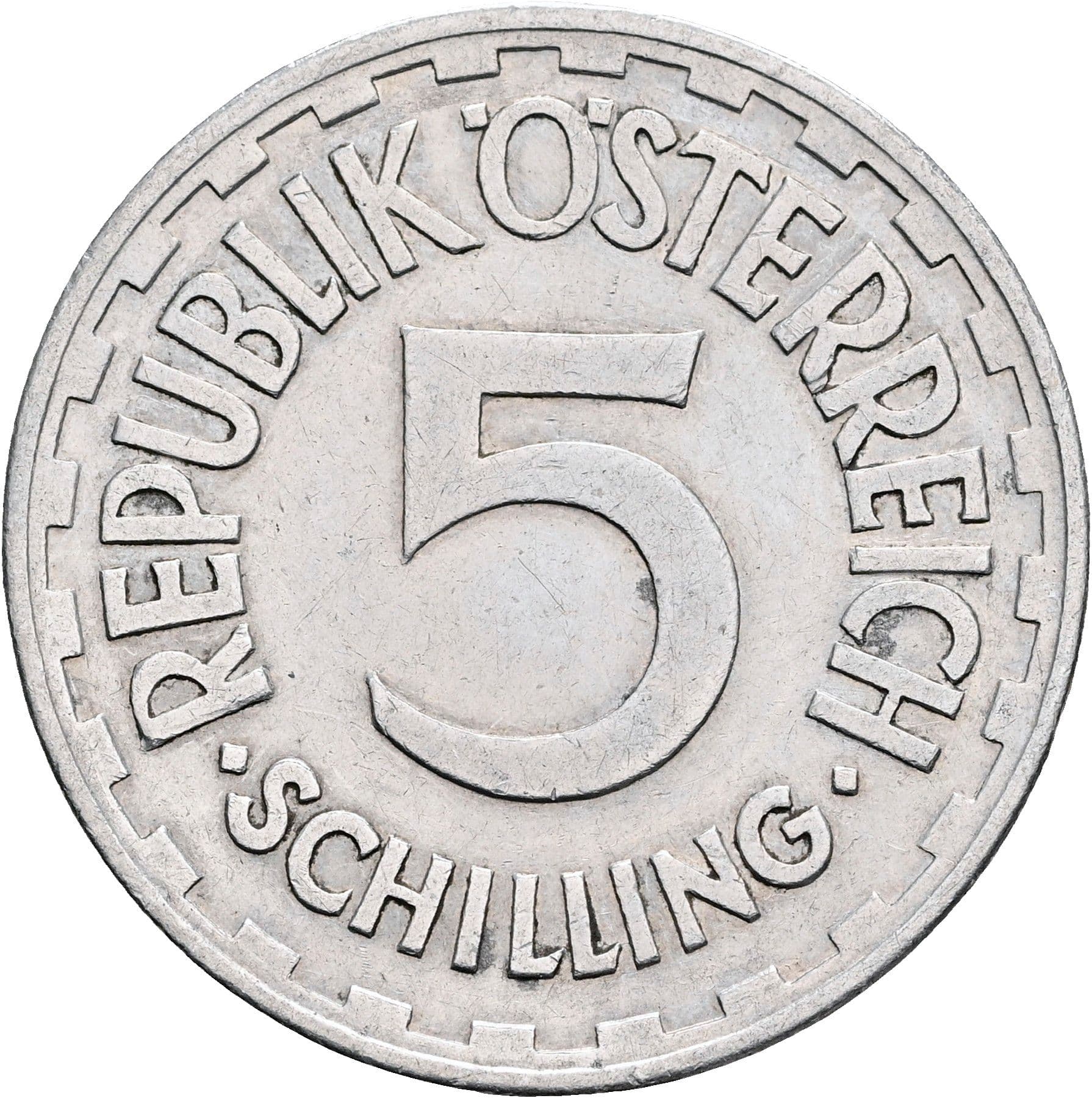 5 Schilling 1952 – Vorderseite