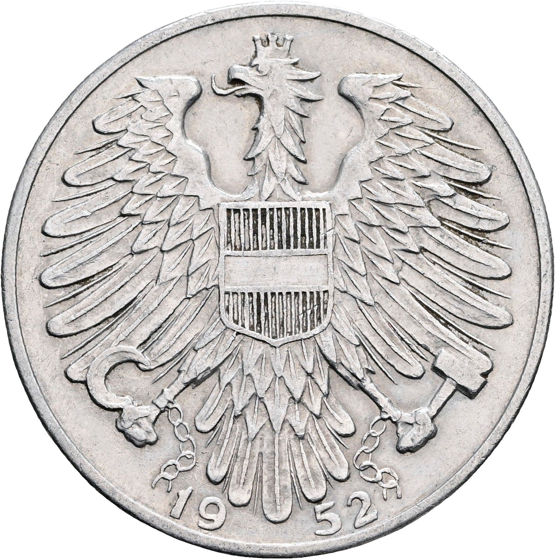 5 Schilling 1952 – Rückseite