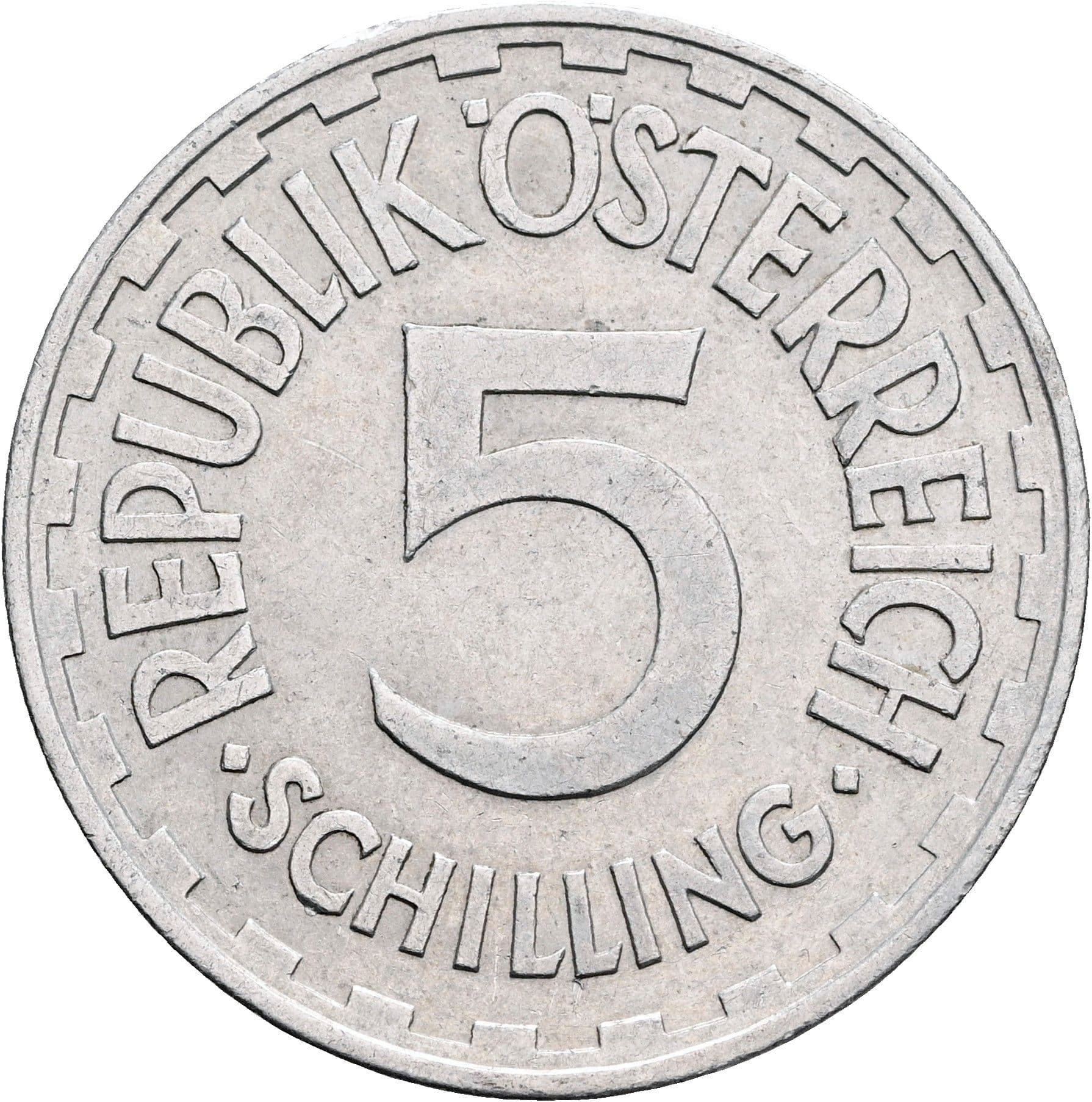 5 Schilling 1952 – Vorderseite
