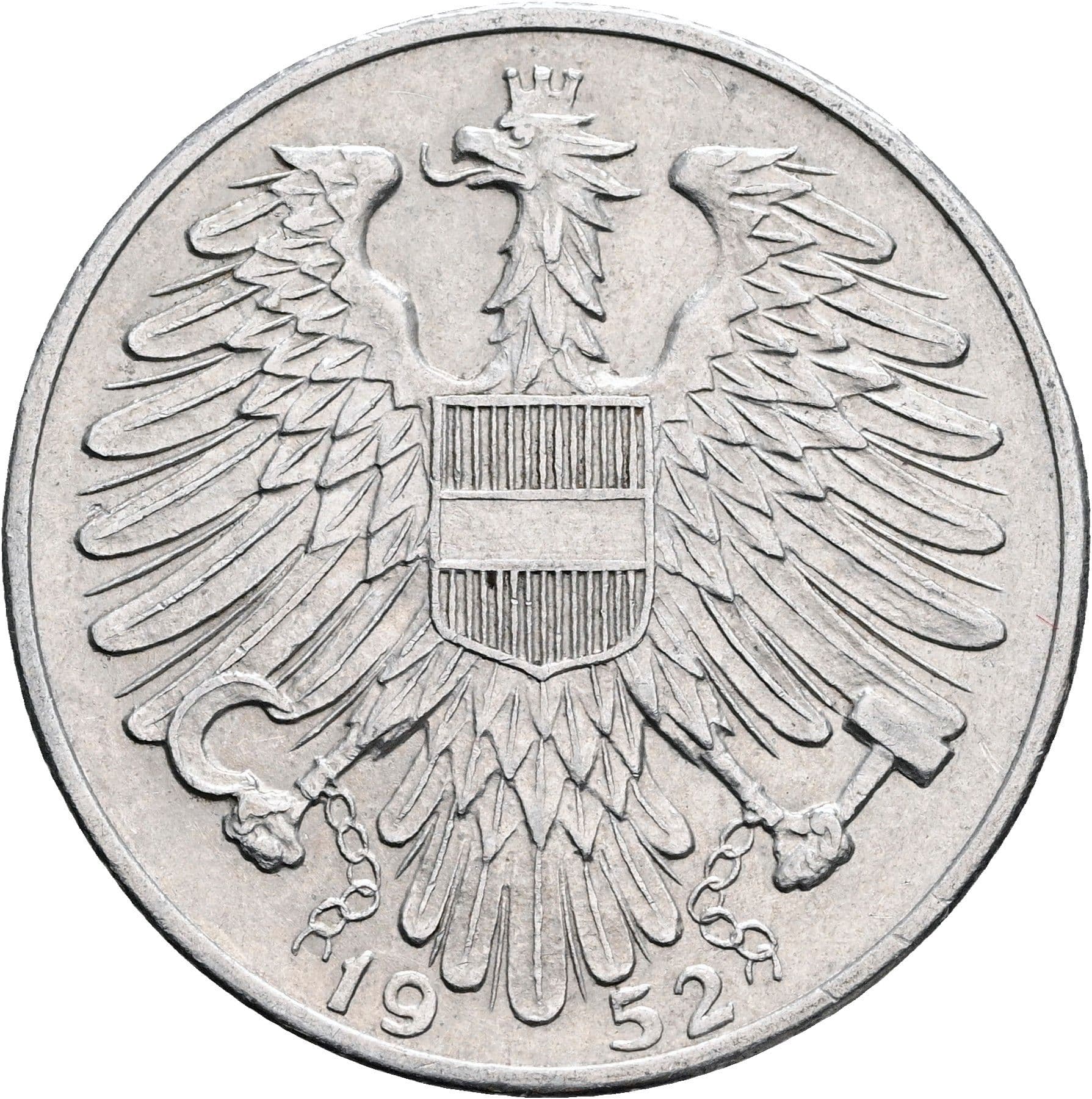 5 Schilling 1952 – Rückseite