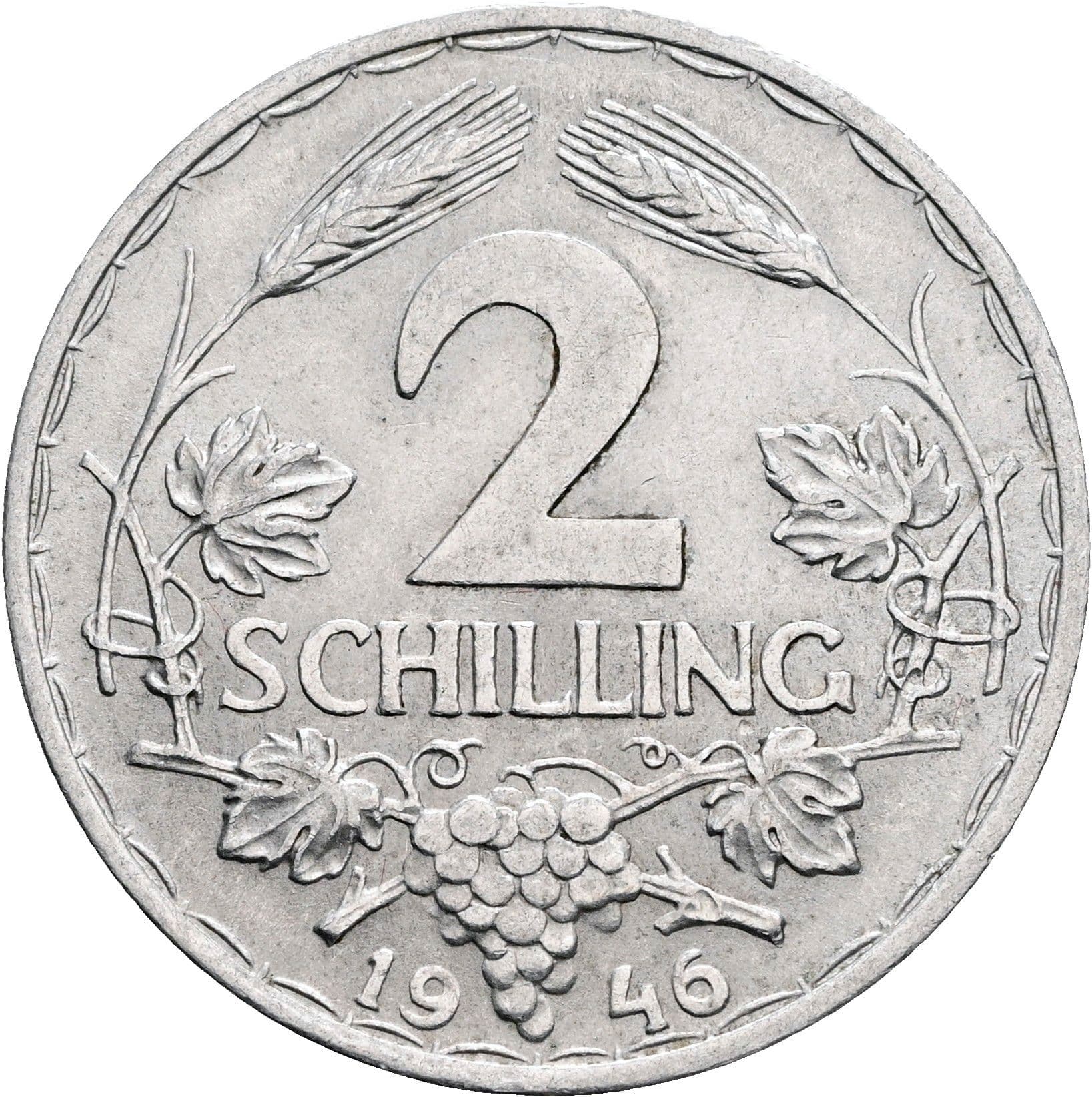 2 Schilling 1946 – Vorderseite